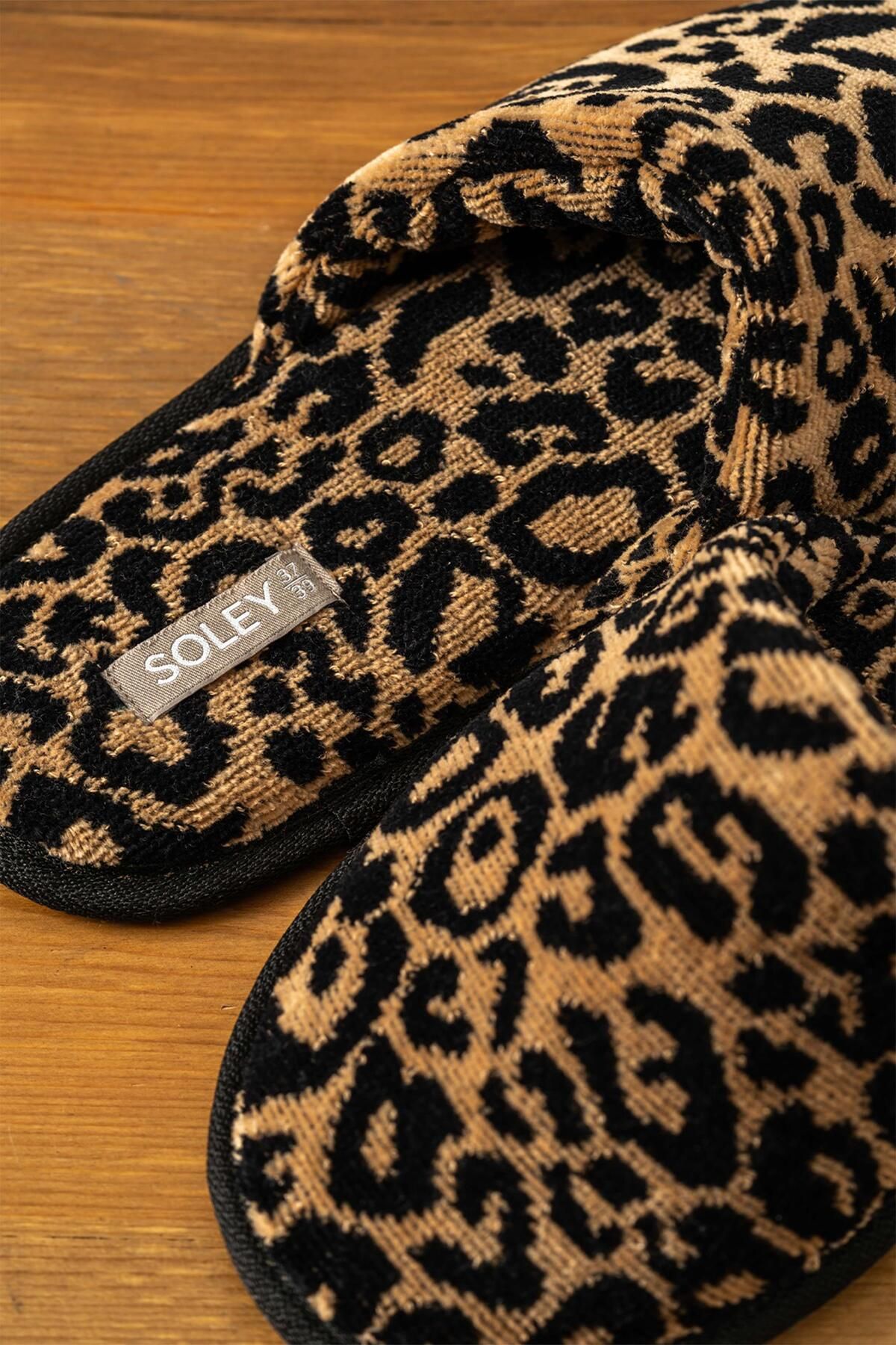 Soley-|   Panthera |   100% Cotton Towel Slippers 3