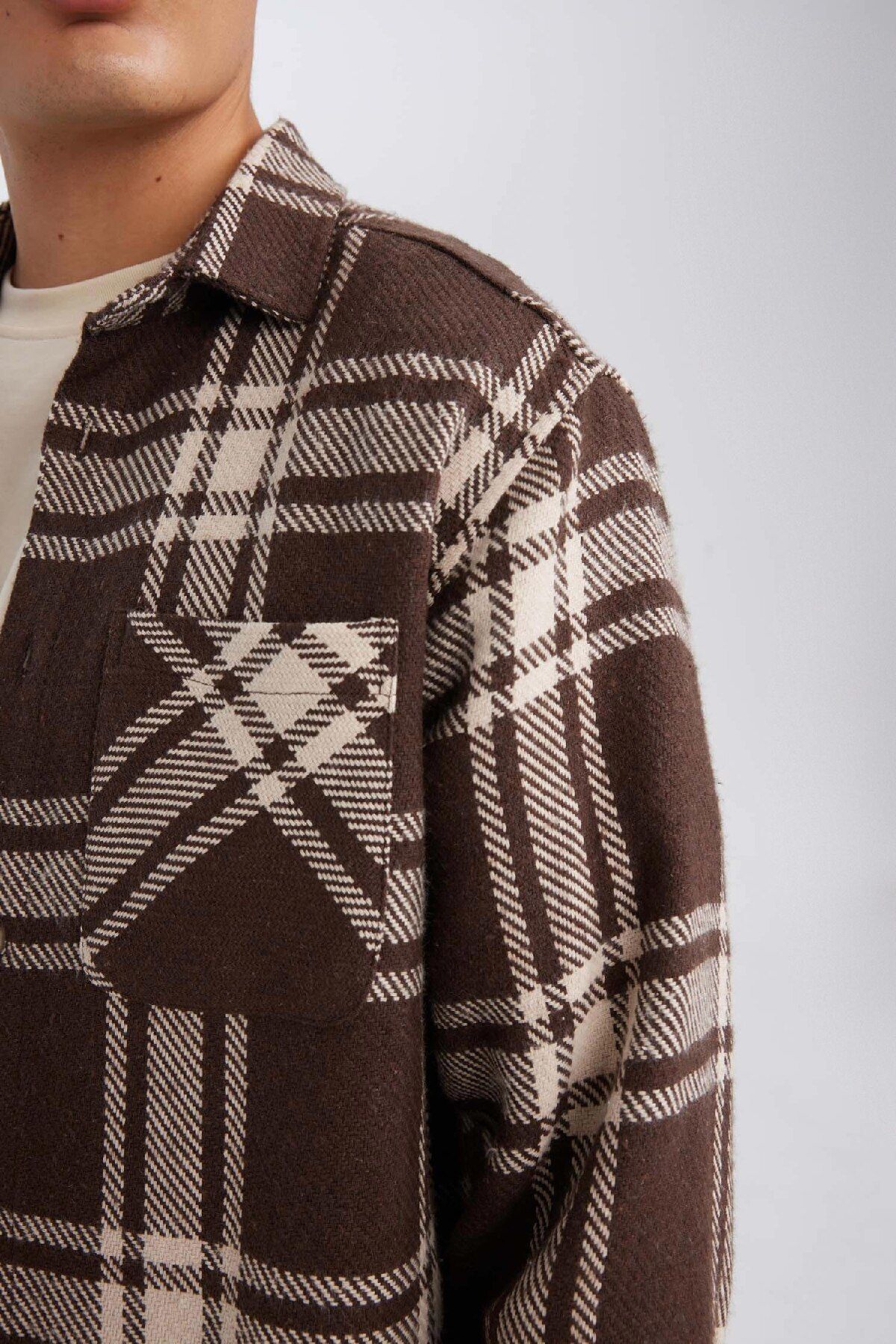 Regular Fit Kareli Oduncu Flanel Uzun Kollu Gömlek D4132ax24wn - 6