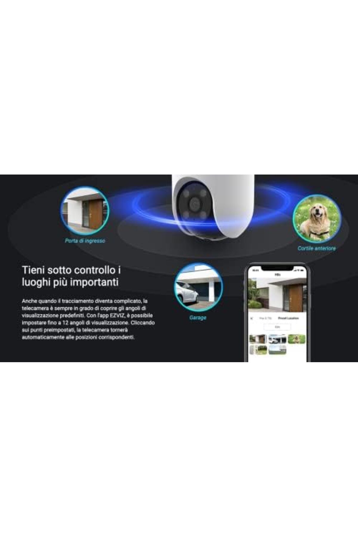 EZVIZ-كاميرا مراقبة H8C، كاميرا خارجية بدقة 1080 بكسل مزودة بخاصية WiFi مع نظام دفاع نشط، وكشف حركة الإنسان بالذكاء الاصطناعي 8