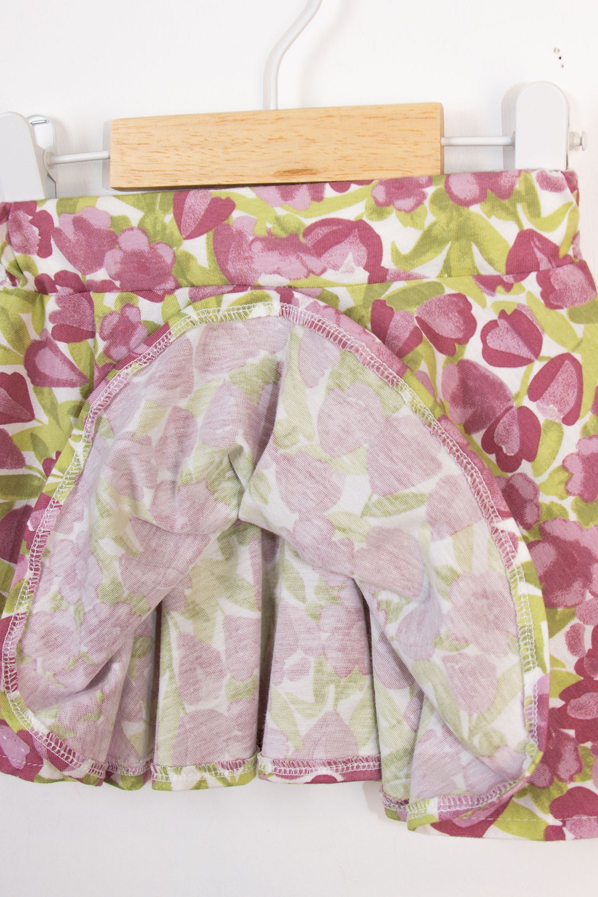 Miniworld-Summer Printed Short Sleeve Floral Pattern Pleated Cotton Comfortable Casual Baby Girl Suit 6