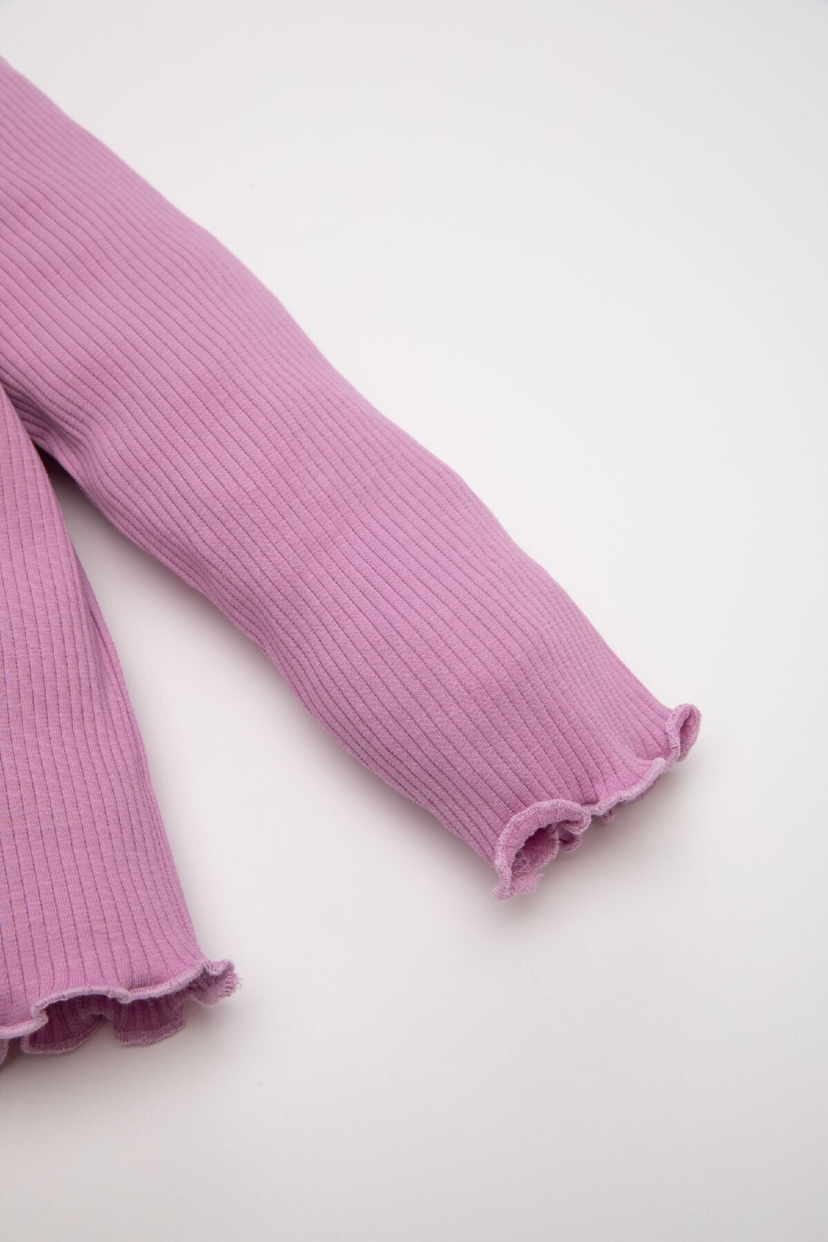 Defacto Kız Bebek 2li Takım Fitilli Kaşkorse Uzun Kollu Basic Düz Tişört Tayt D6200a5ns fotoğrafı 4 (önizleme)