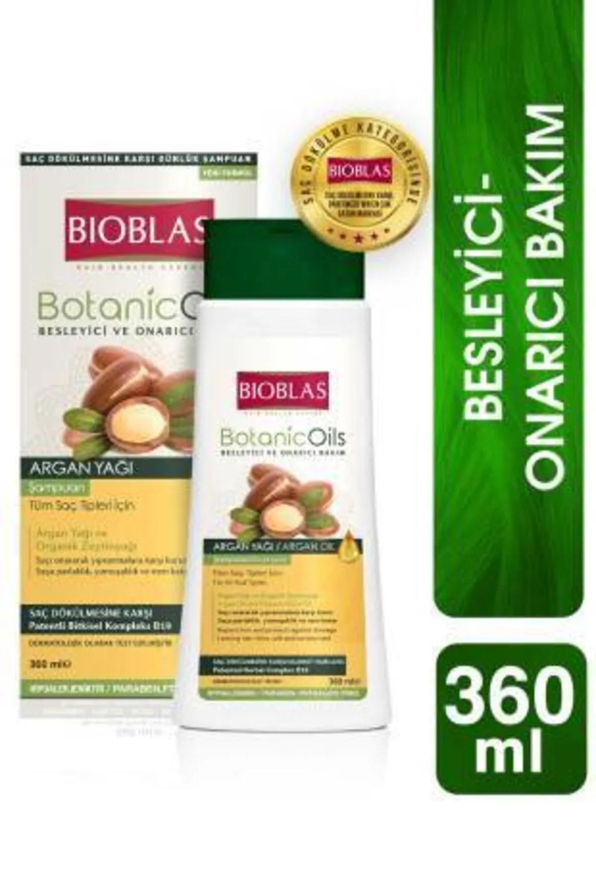 Bioblas-360 Ml x 3 Pieces Botanic Oils Argan Oil Shampoo 2