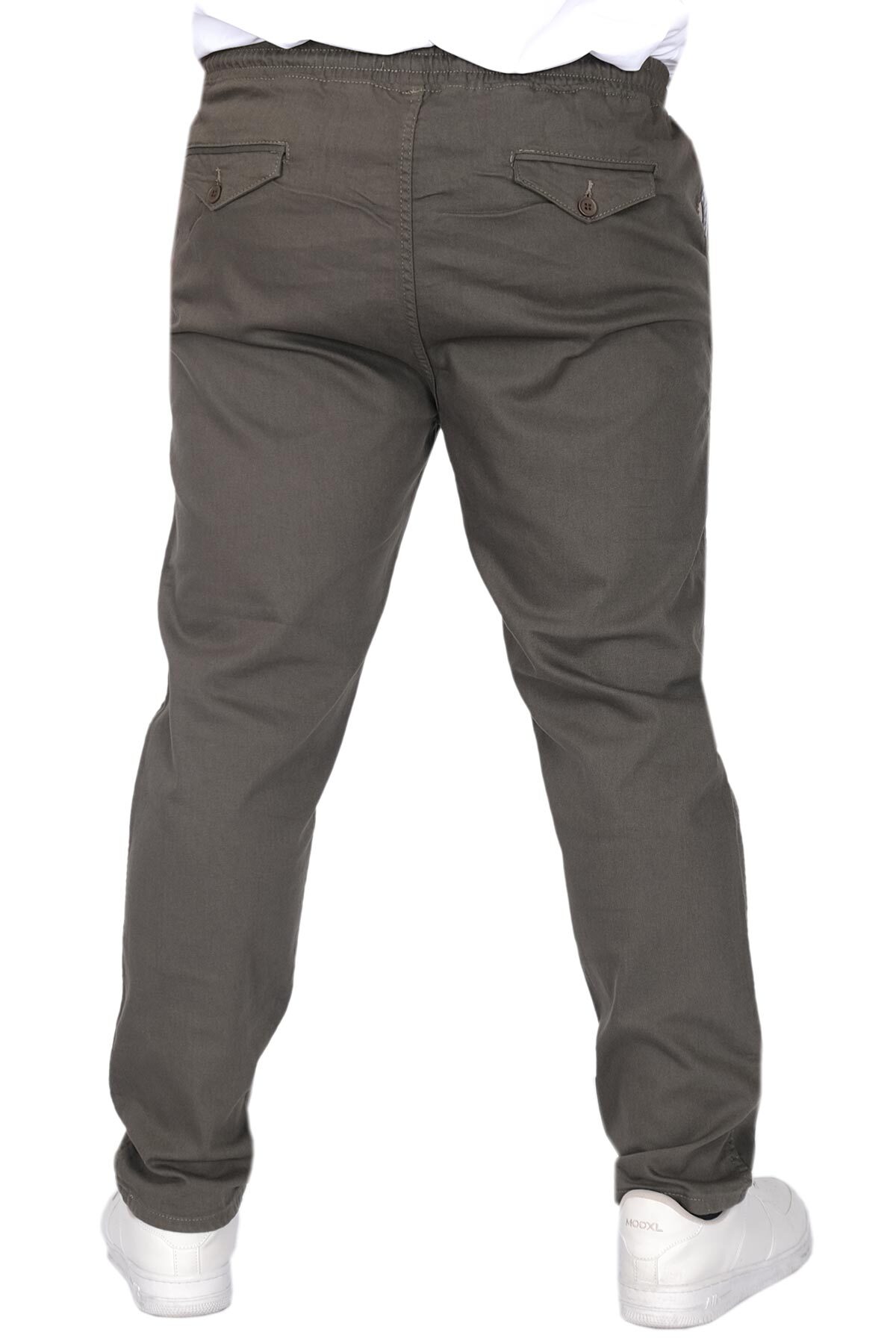 ModeXL Mode XL Büyük Beden Erkek Pantolon Gabardin Düz Paça Jogger 21929 Haki görsel 3