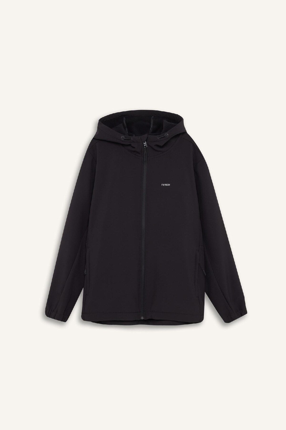 DeFacto-Defactofit Water Repellent Regular Fit Hooded Zip-Up Softshell Coat D6178Ax25Sp 8