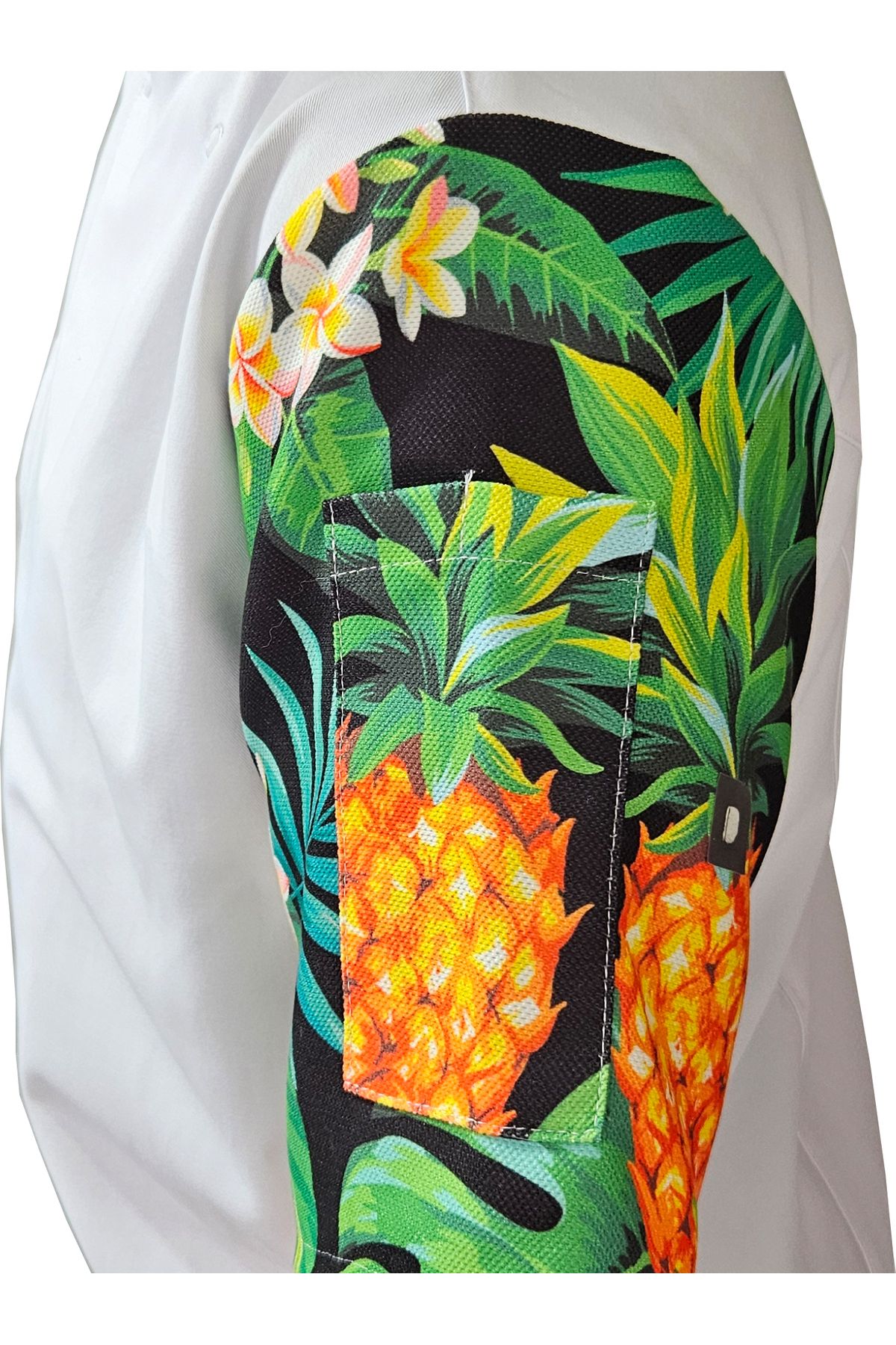 Ant Rotagrup Üniforma ve İş Elbiseleri-Unisex Chef Jacket - Summer with Dessinli Precious Short Sleeves Fruit Pattern 4