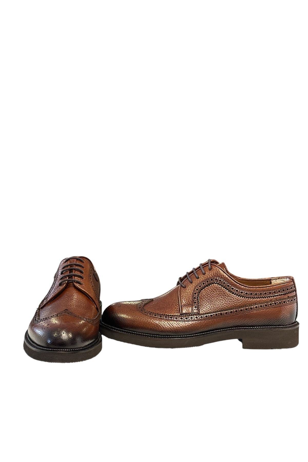 Gianni Maggi-2309 Model Men's Brown Calf Leather Classic Shoes 3