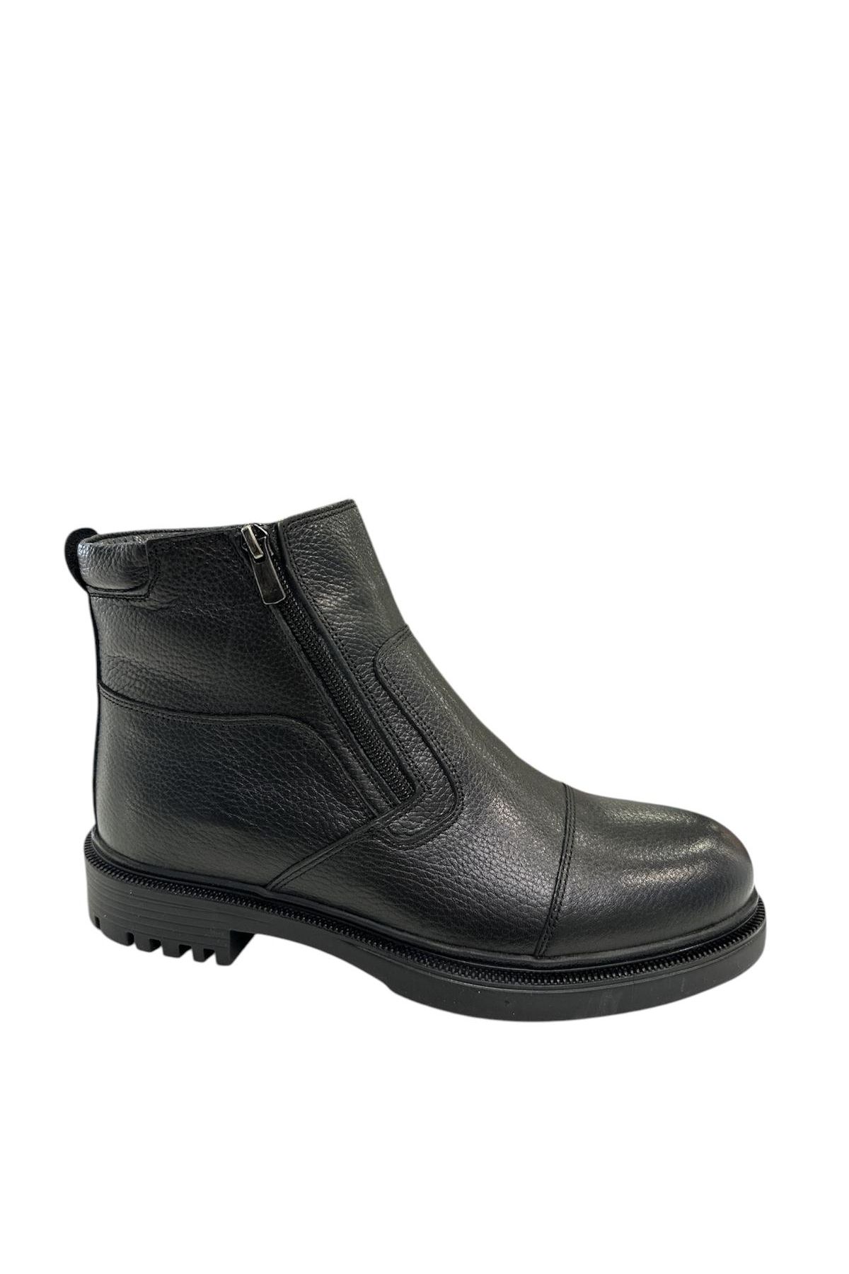 JAMES FRANCO 25992 Model 110m Piele Naturală Neagră - Cizme Clasice Din Shearling Masculin - 40