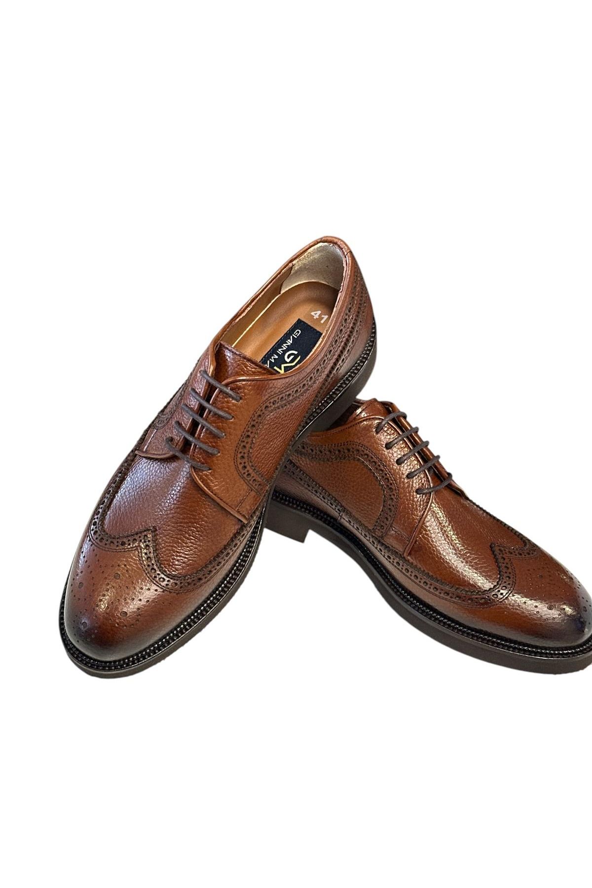 Gianni Maggi-2309 Model Men's Brown Calf Leather Classic Shoes 5