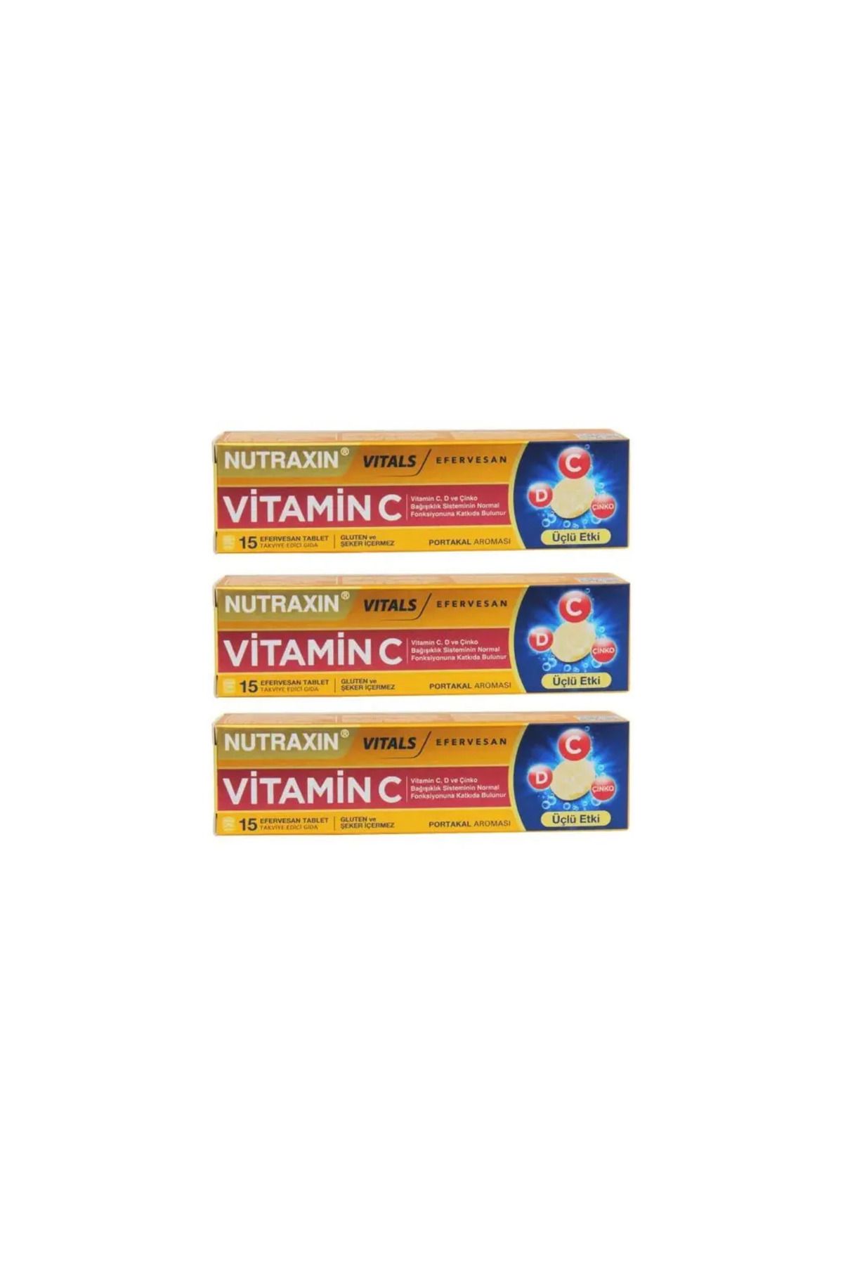 Nutraxin-Vitamin C and Zinc Effervescent Tablet - Set of 3 2