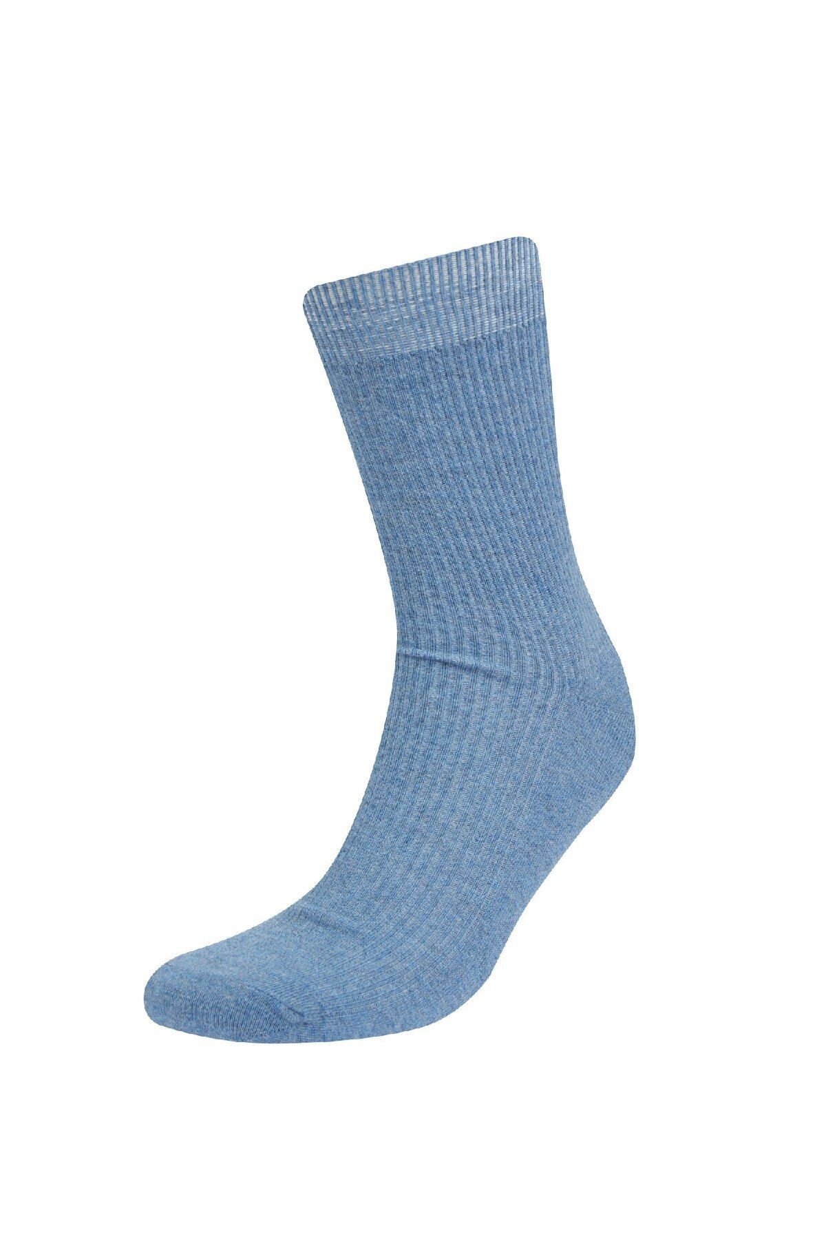 DeFacto-Men's Comfortable Elastic 5-Piece Cotton Long Socks D9673Axns 5
