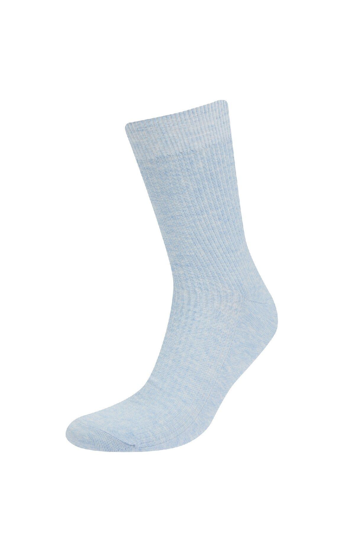DeFacto-Men's Comfortable Elastic 5-Piece Cotton Long Socks D9673Axns 4