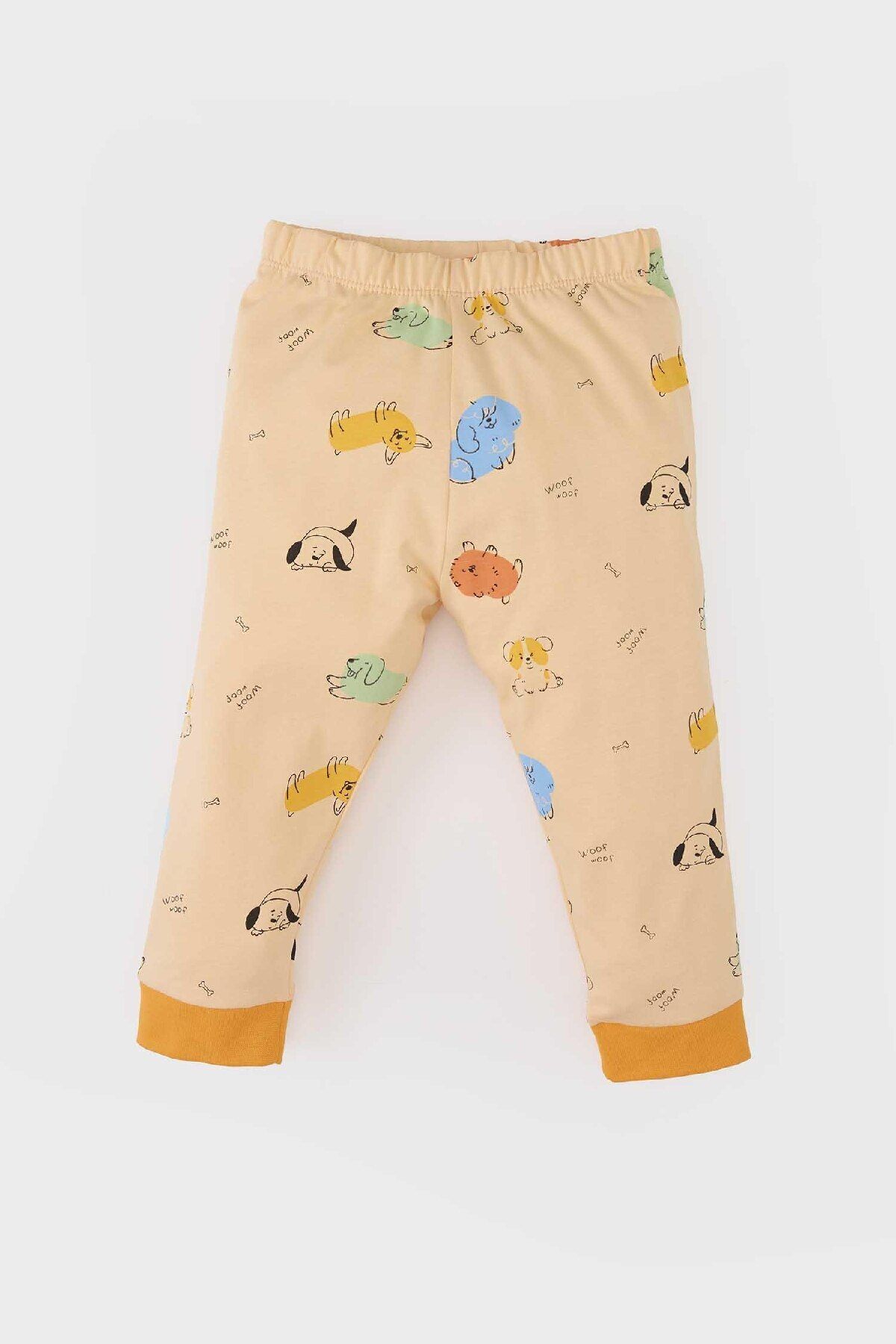 DeFacto-Baby Boys Pajama Sets Pattern Long Sleeve Elastic Long Bottom 4