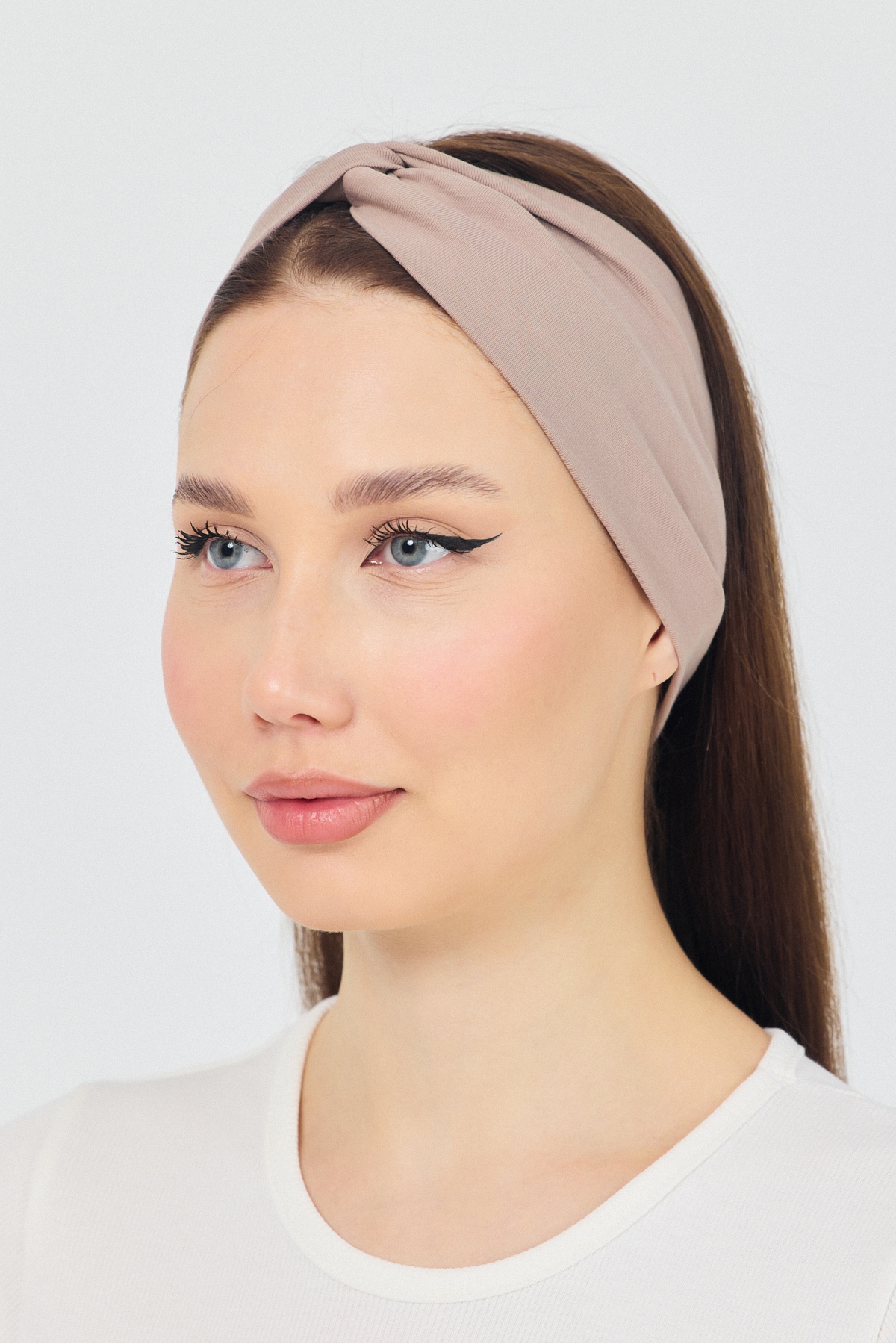 Butikgiz Kadın Çapraz Bağlamalı Pamuklu Penye, Kaymaz, Yumuşak, Esnek, Saç Bandı Bandana