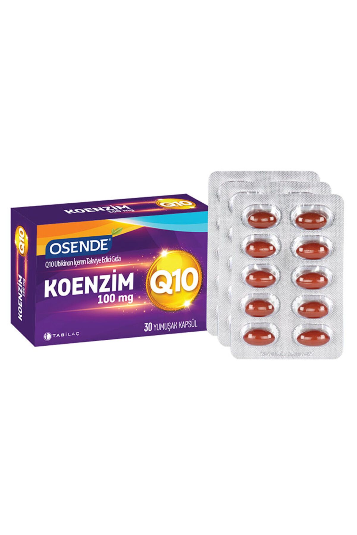 TAB İlaç Sanayi A.Ş Osende Koenzim 100mg Q10 30 Yumuşak Kapsül