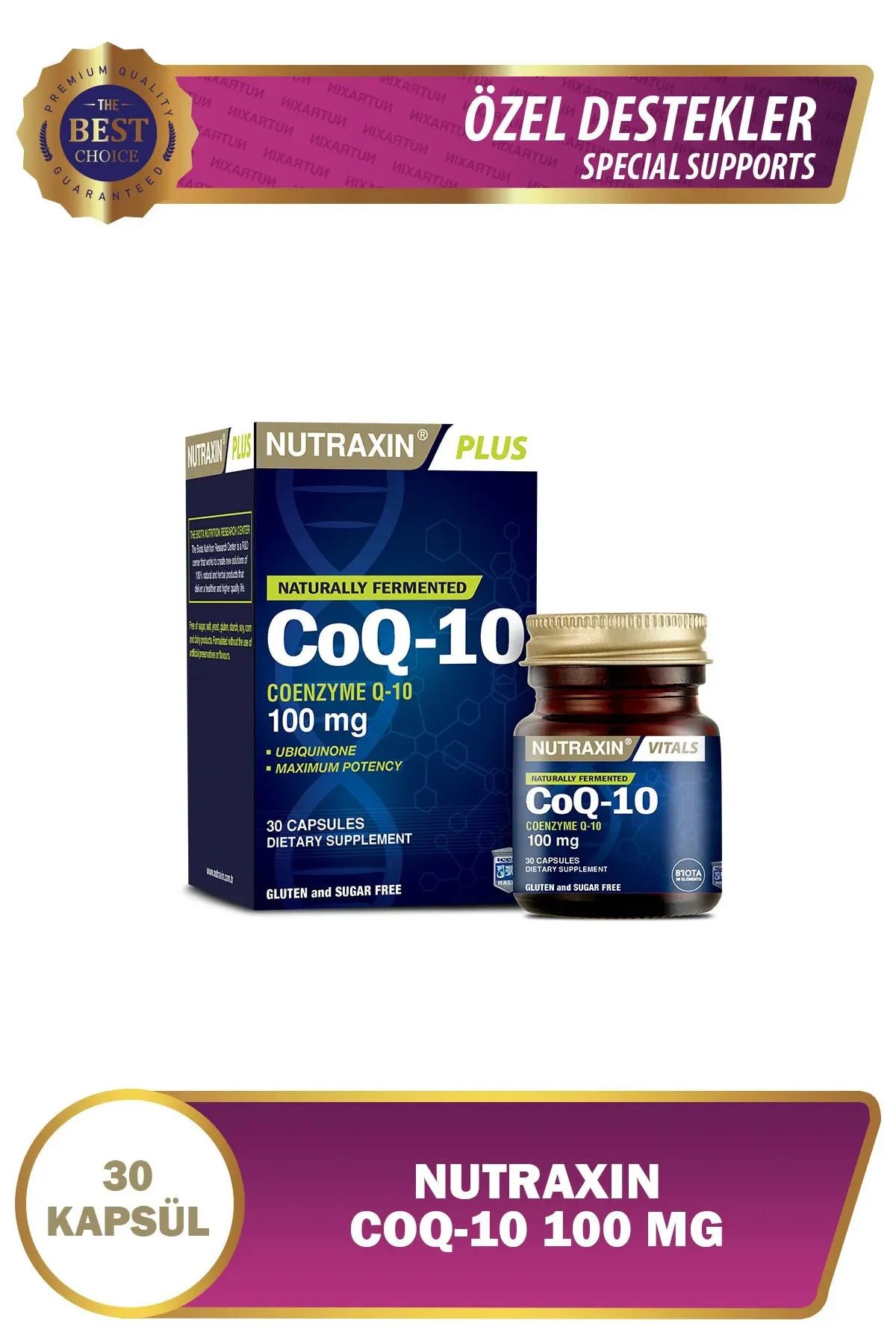 Nutraxin Coq-10 Takviye Edici Gıda 30 Yumuşak Kapsül - Koenzim Q10 3'lü