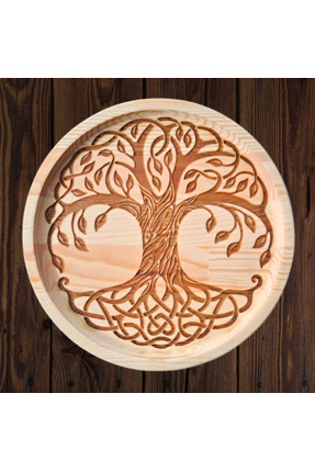 AE UMUT Hayat Ağacı Desenli Dekoratif Tabak