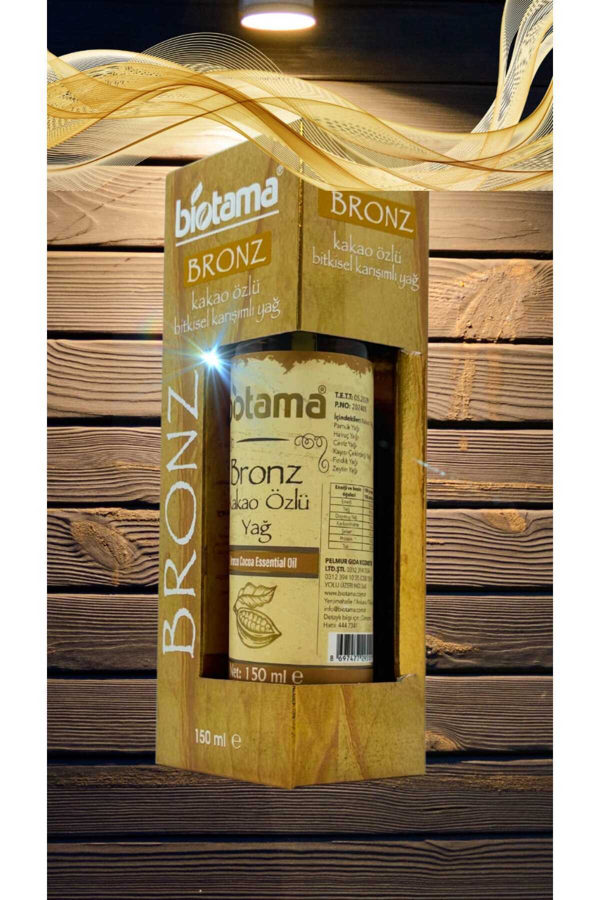 Biotama Bronz Kakao Özlü Bitkisel karışım Yağı 150 ml. Herbal Blend oil