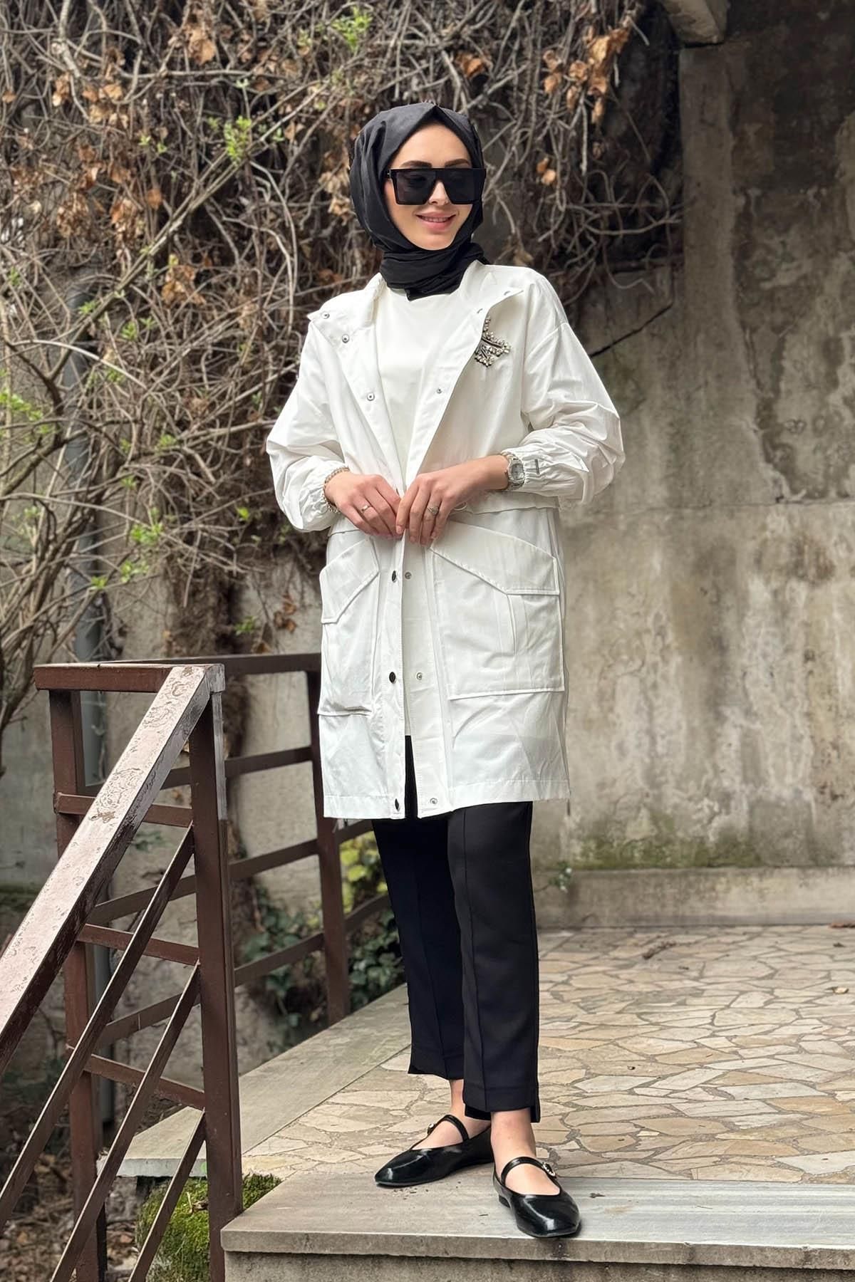 Moodbasic-Trench Mb25.69 Ecru 1