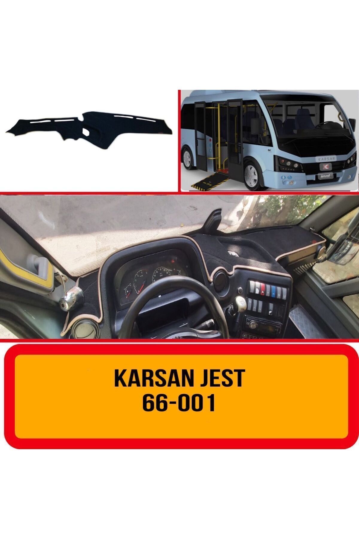 A3D TORPİDO KORUMA-Karsan Jest Front Chest / Panel / Torpedo Protection / Lock / Carpet / Protector- A3D -3D 1