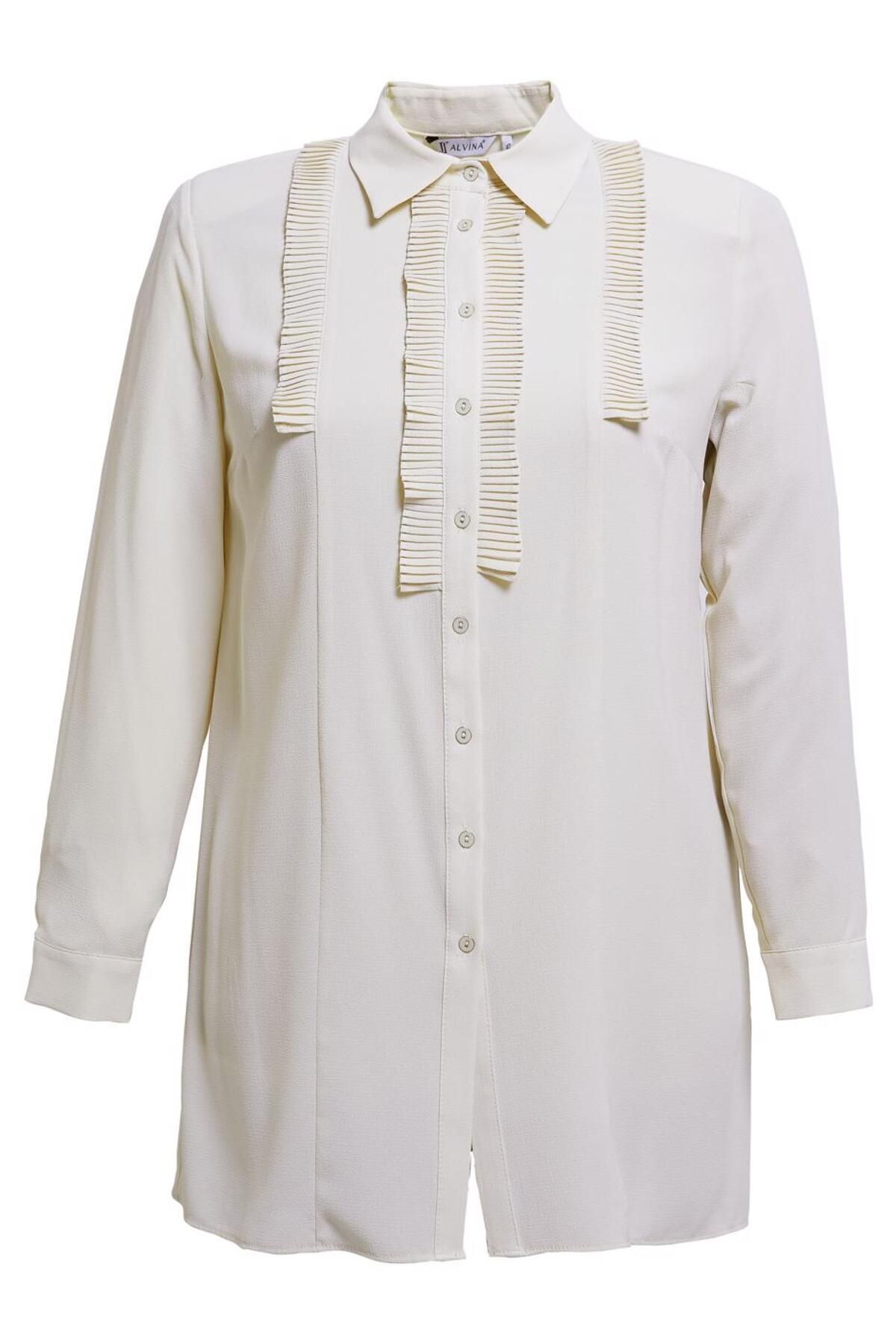 تونیک پلیسه دار DETAIL PLUS SIZE 20401 Alvina