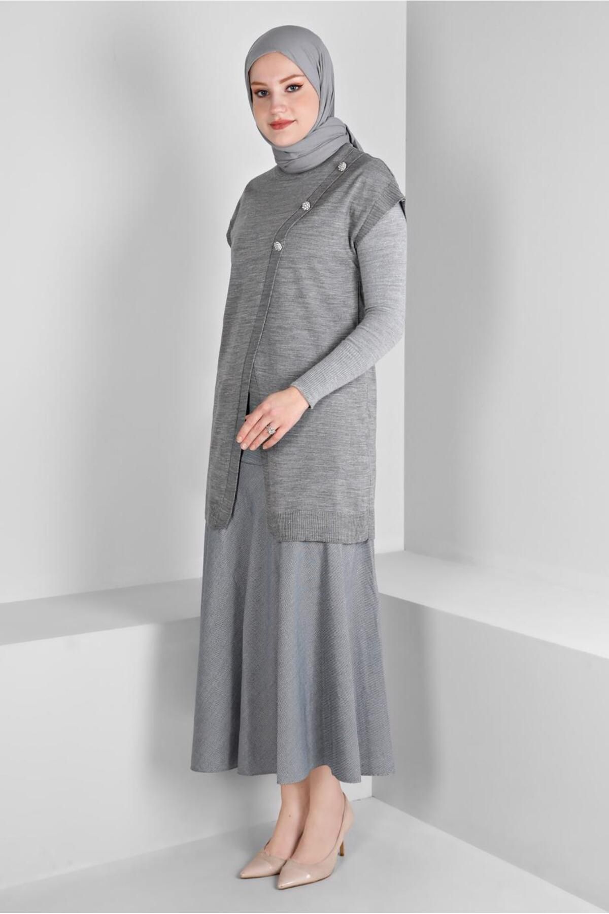 Alvina-STONE DETAILED KNIT SWEATER 43124 2