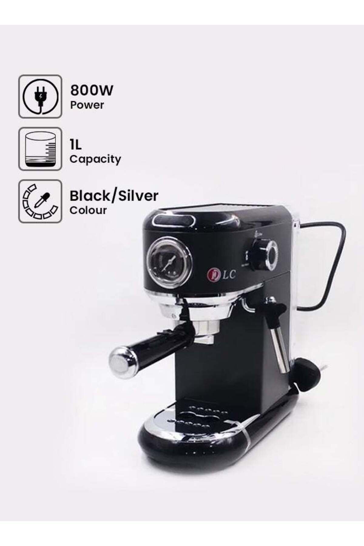 ماكينة صنع قهوة الإسبريسو 1000.0 مل 1450.0 واط DLC-CM7318 أسود