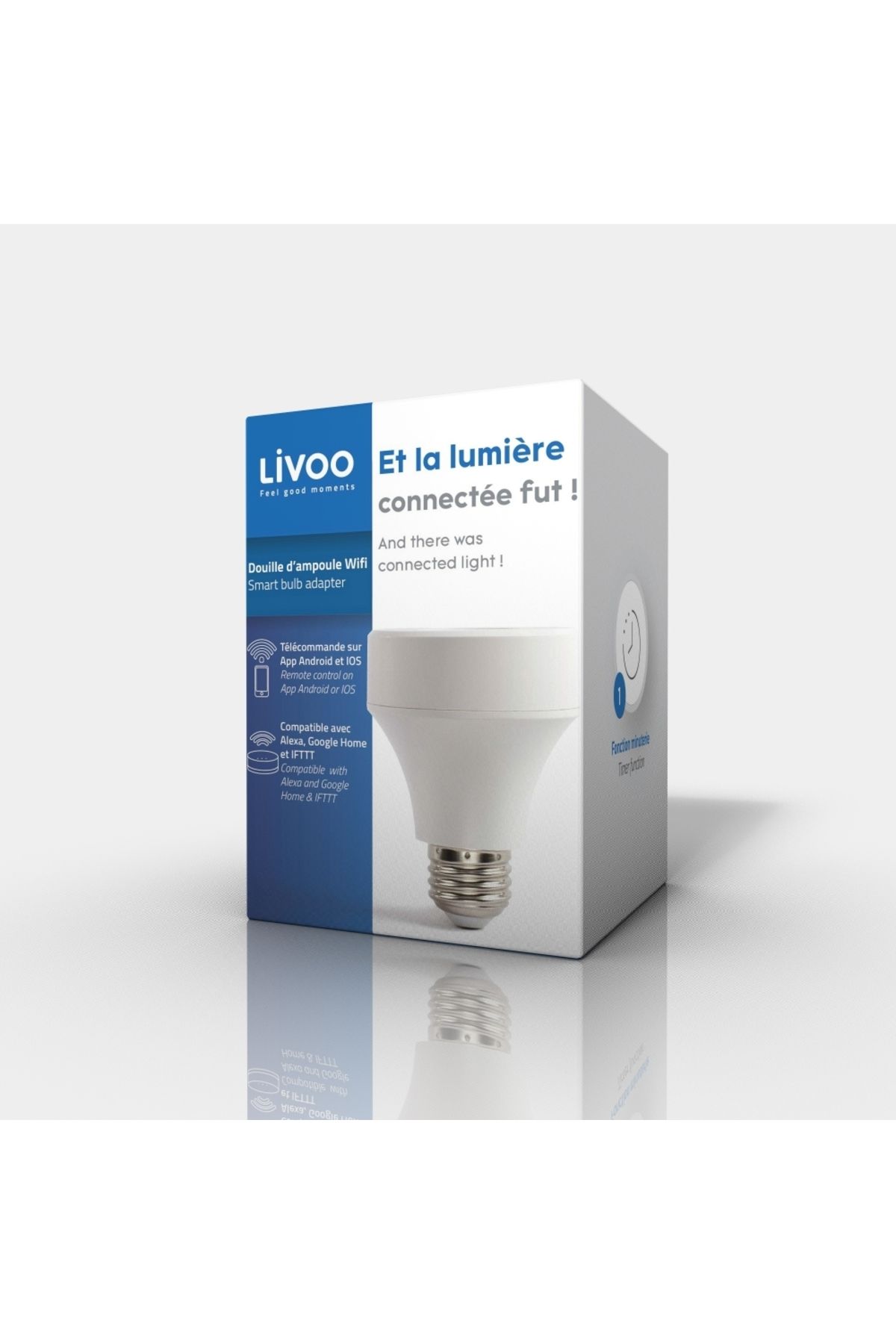 LİVOO-Livoo TEA232 Smart Bulb Adapter, Compatible with Alexa, Google Home and IFTTT 2