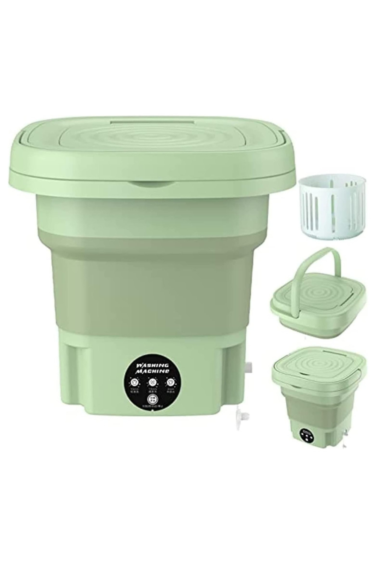 Portable Mini Folding Clothes Washing Machine, Bucket Automatic Mini Household Underwear Foldable, AE233,