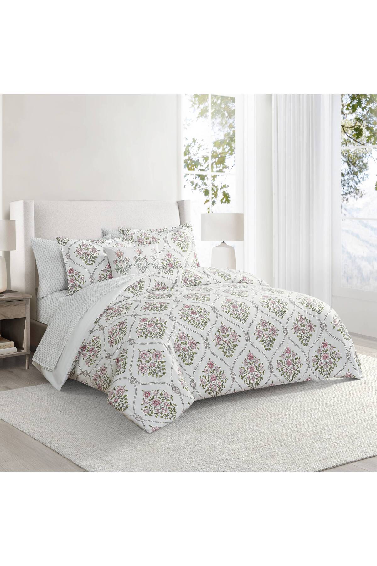 Orange Bed & Bath Blush Domburg | طقم لحاف مزدوج 8 قطع