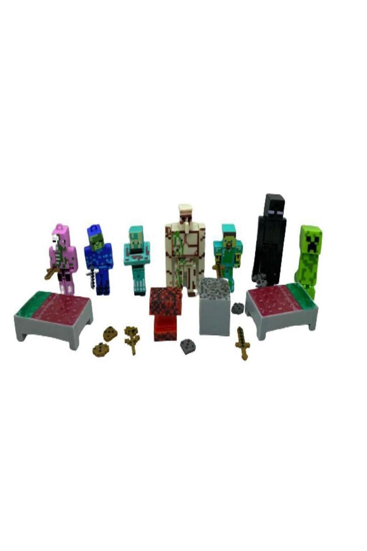 MINECRAFT-Figure Set Minecraft Set with 7 Figures and Lots of Accessories 3