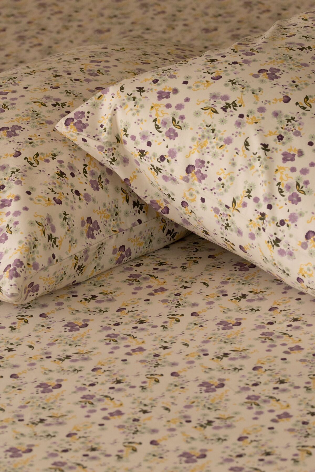 sutra-100% Cotton 160X200 cm 63 Wire Double Fitted Sheet Set 3