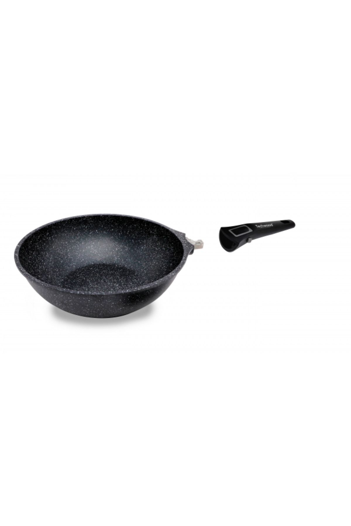 Techwood-Wok Techwood TP-30WO, 30cm, removable handle, glass lid, all heat sources, including induction 4