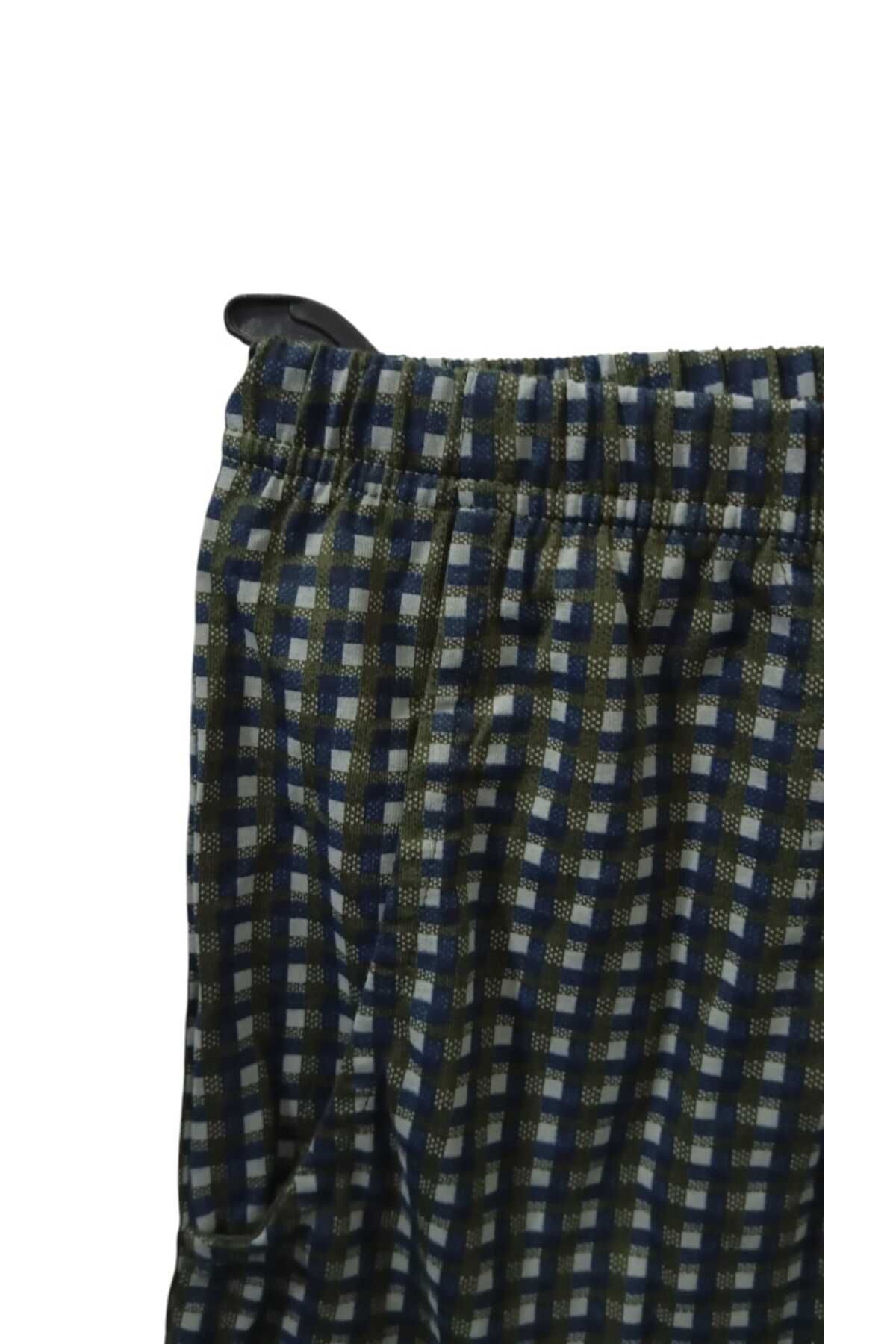 Erse-Combed Cotton Plaid Pocket Casual Shorts 2