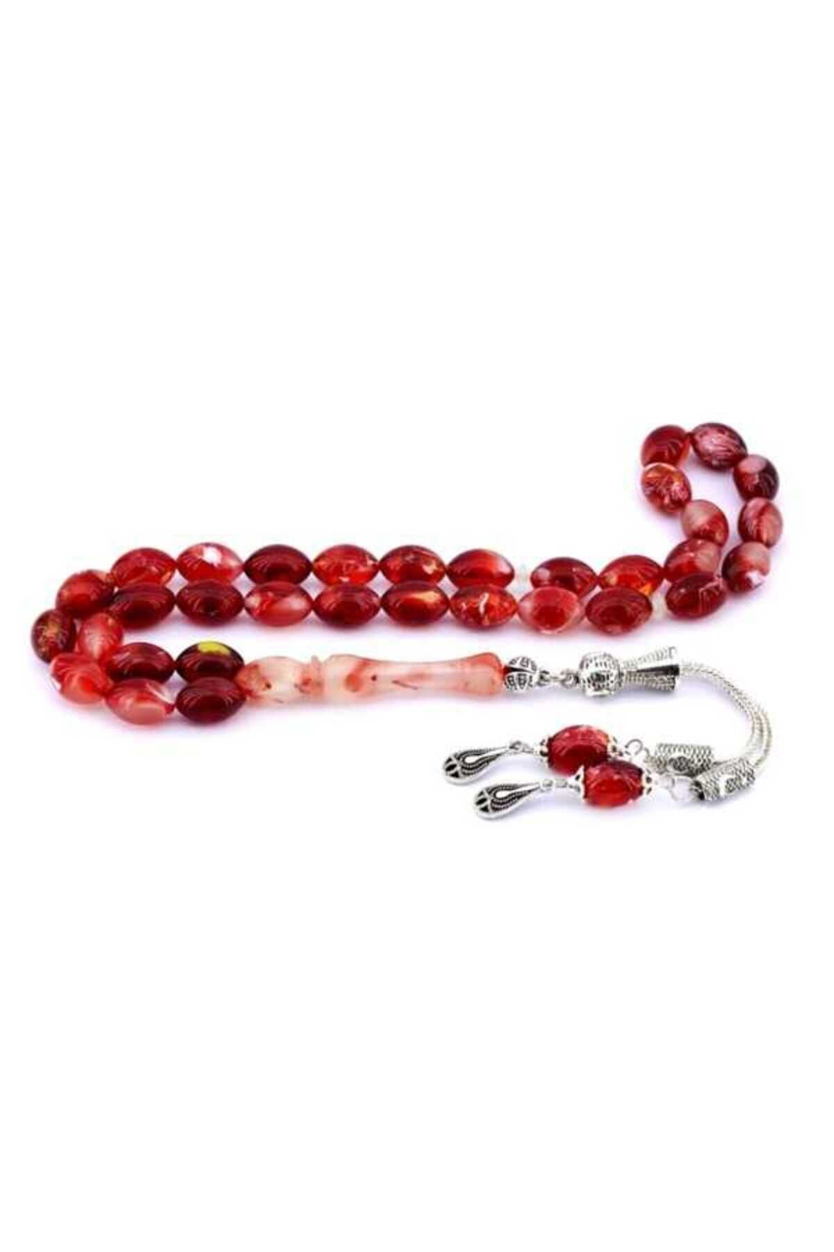 Midyat Gümüş Dünyası-Men's Cat Eye (Glowing in the Light) Powder Amber Prayer Beads 3