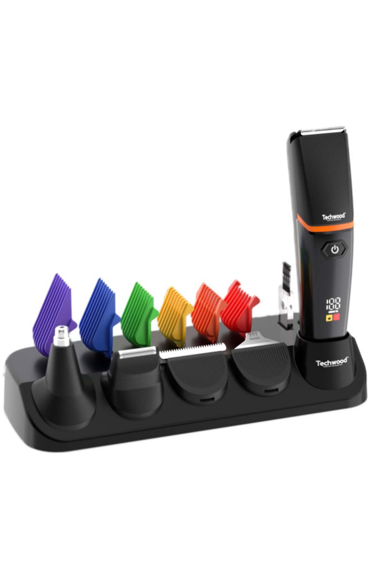Techwood Trimmer 5 În 1 Techwood Ttn-038, 600mah, 90 Minute, 6 Piepteni, Lame Din Oțel Inoxidabil - One Size