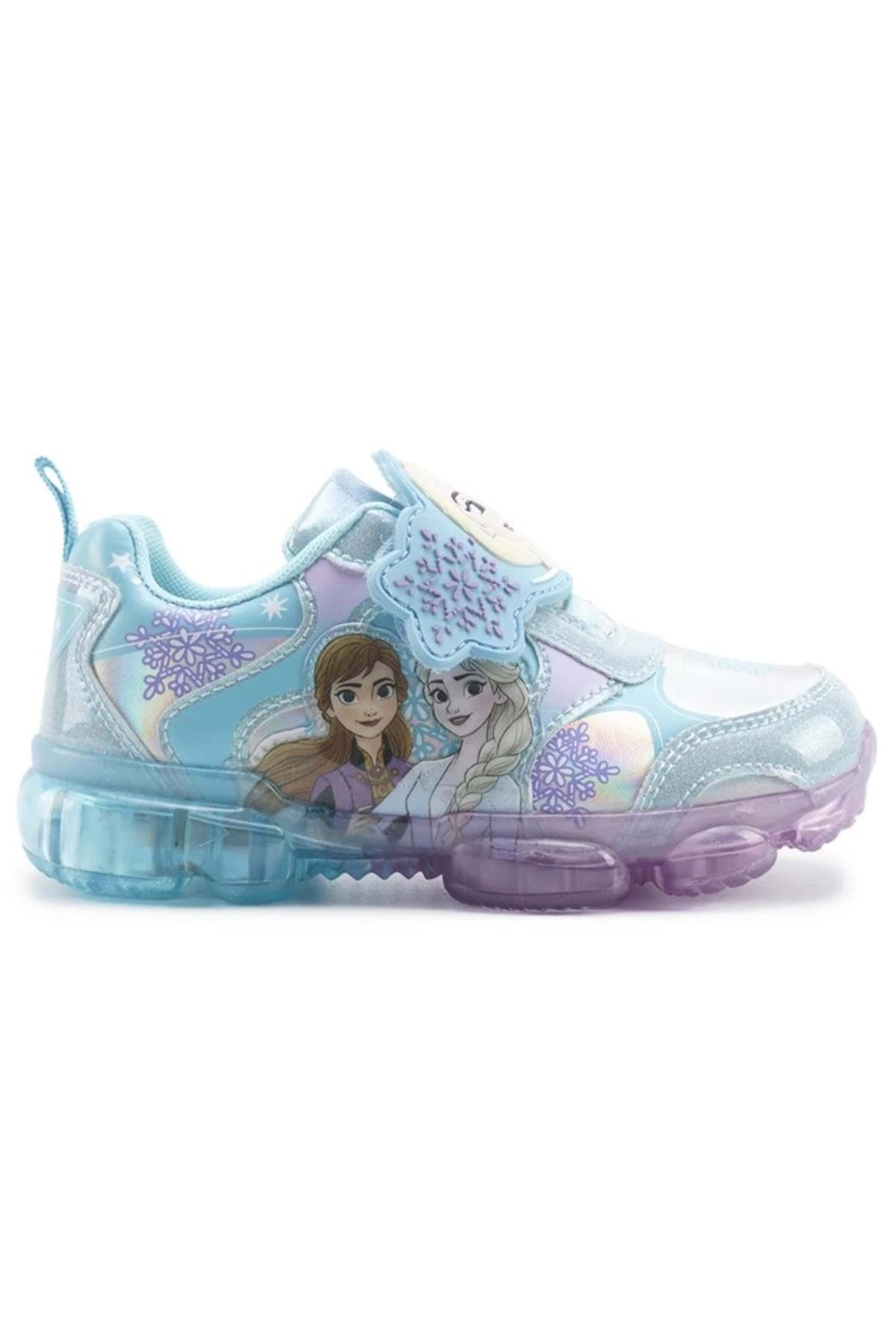 KCMN-Frozen Frozen Elsa Cenka Lighted Orthopedic Girl's Sneakers Blue 3