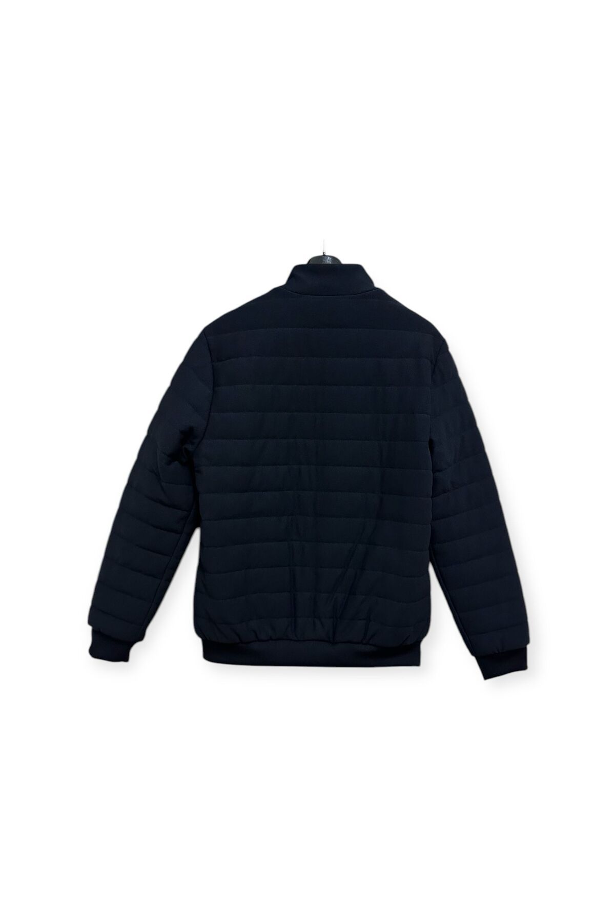 imoop design-Men's Quilted Bomber Stand Collar Knitted Coat 2