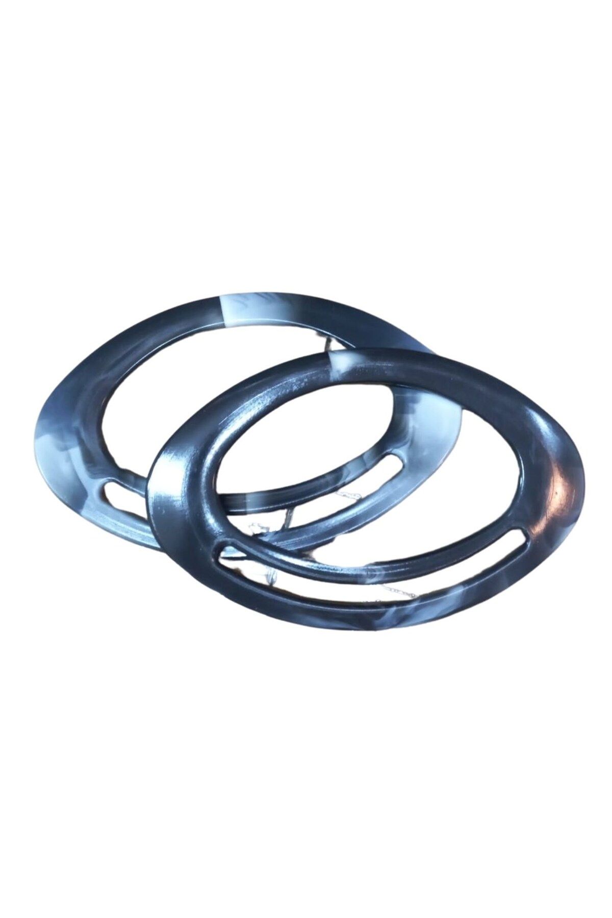 Tunastore Çanta Sapı Oval Siyah-Beyaz 18 cm