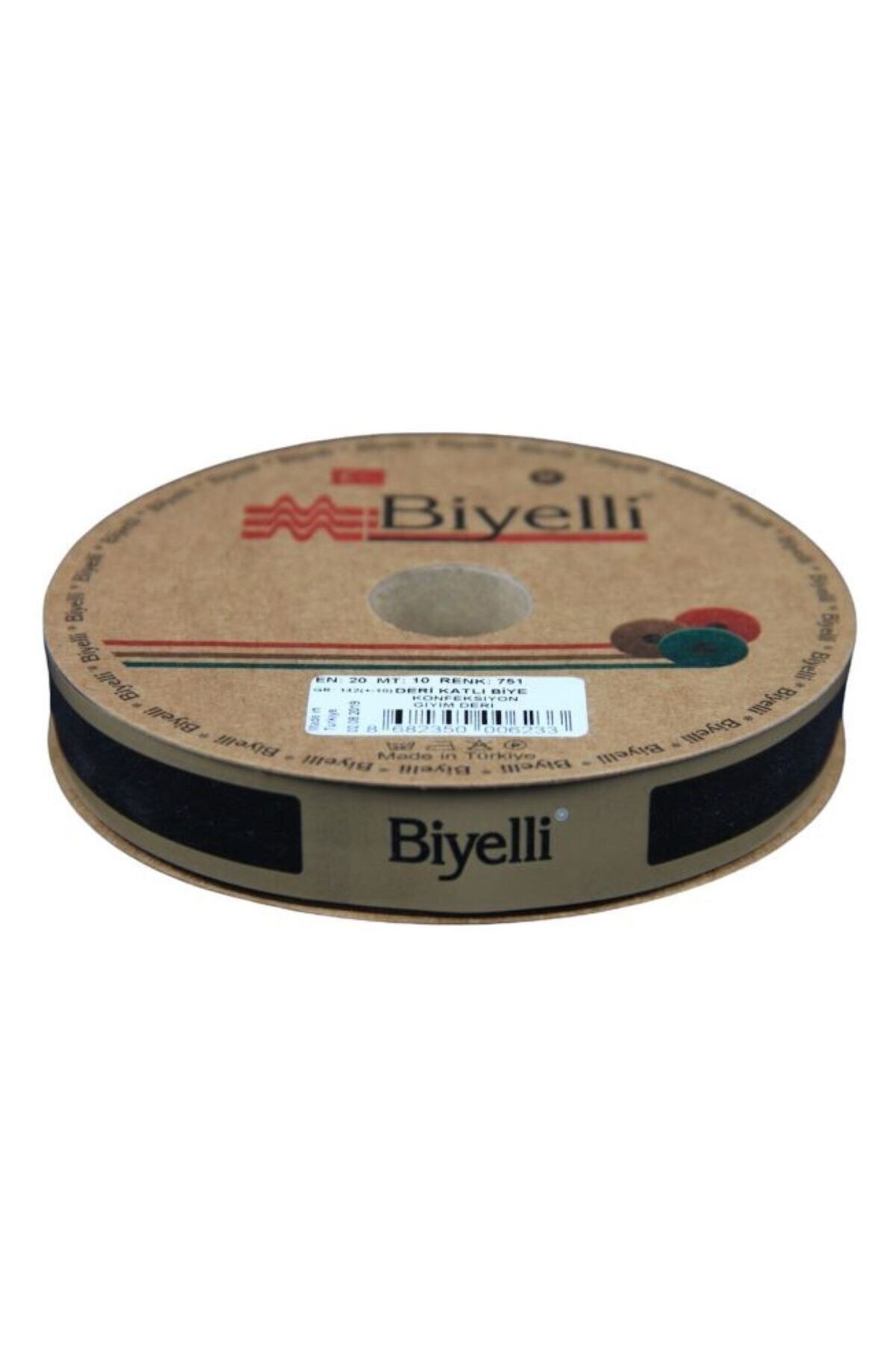 BirdoluSepet Biye Deri Katlı 751 Siyah 2 cm 25 Metre %100 Polyester