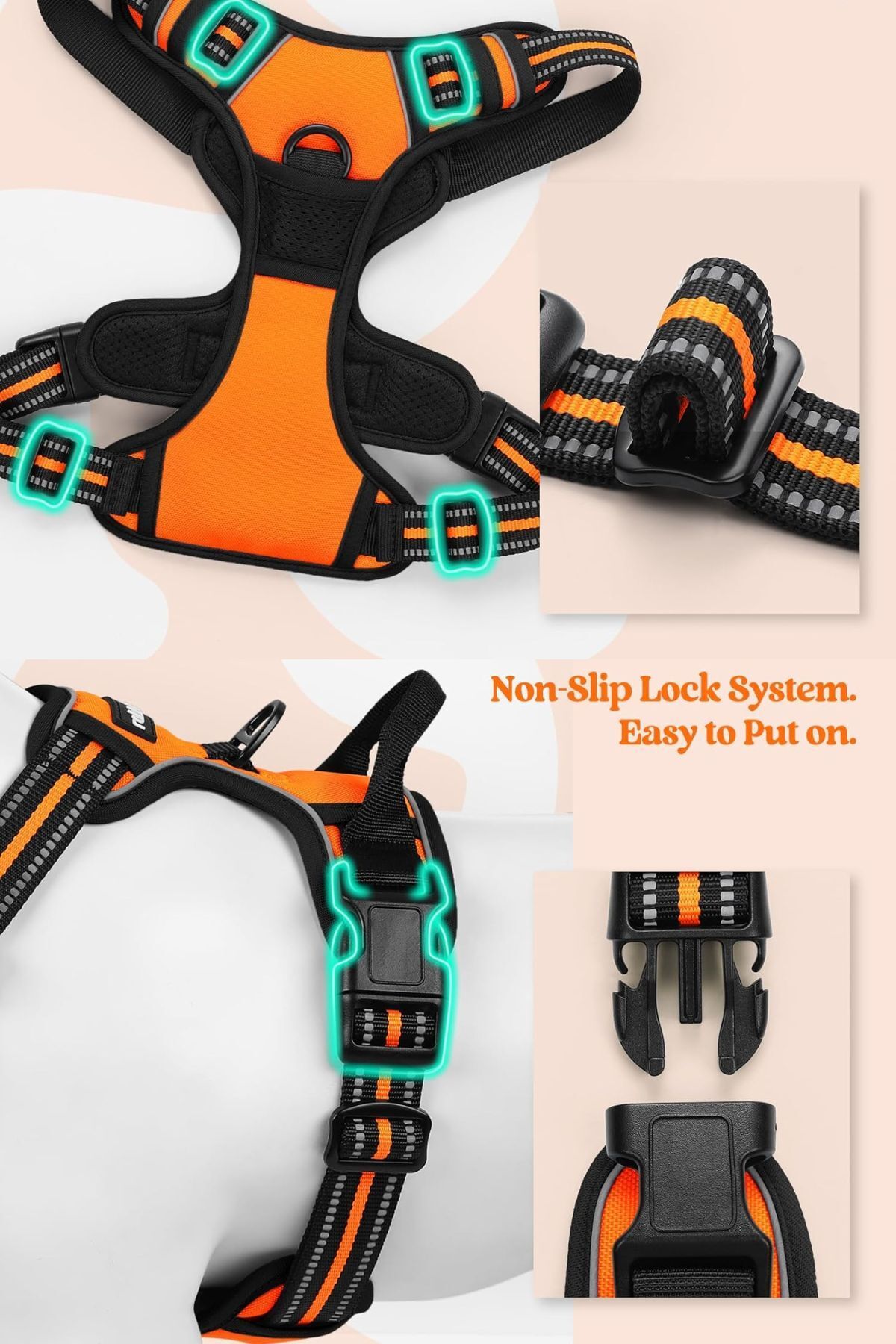 ESPAW-Dog Leash with Reflectors and Walking and Training Set for Medium and Large Breed 4