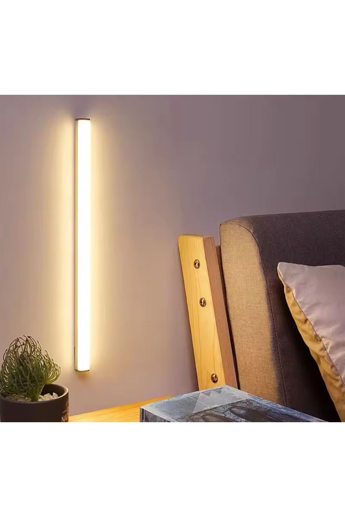 Generic-Led Round Bar Smart Sensor Drawer Closet Magnetic Rechargeable Cabinet Light, Sensor Operated 21mm 1