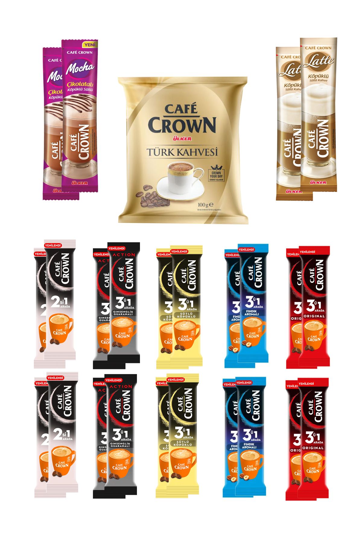Ülker Cafe Crown Türk Kahvesi ve Granül Kahve Seti.