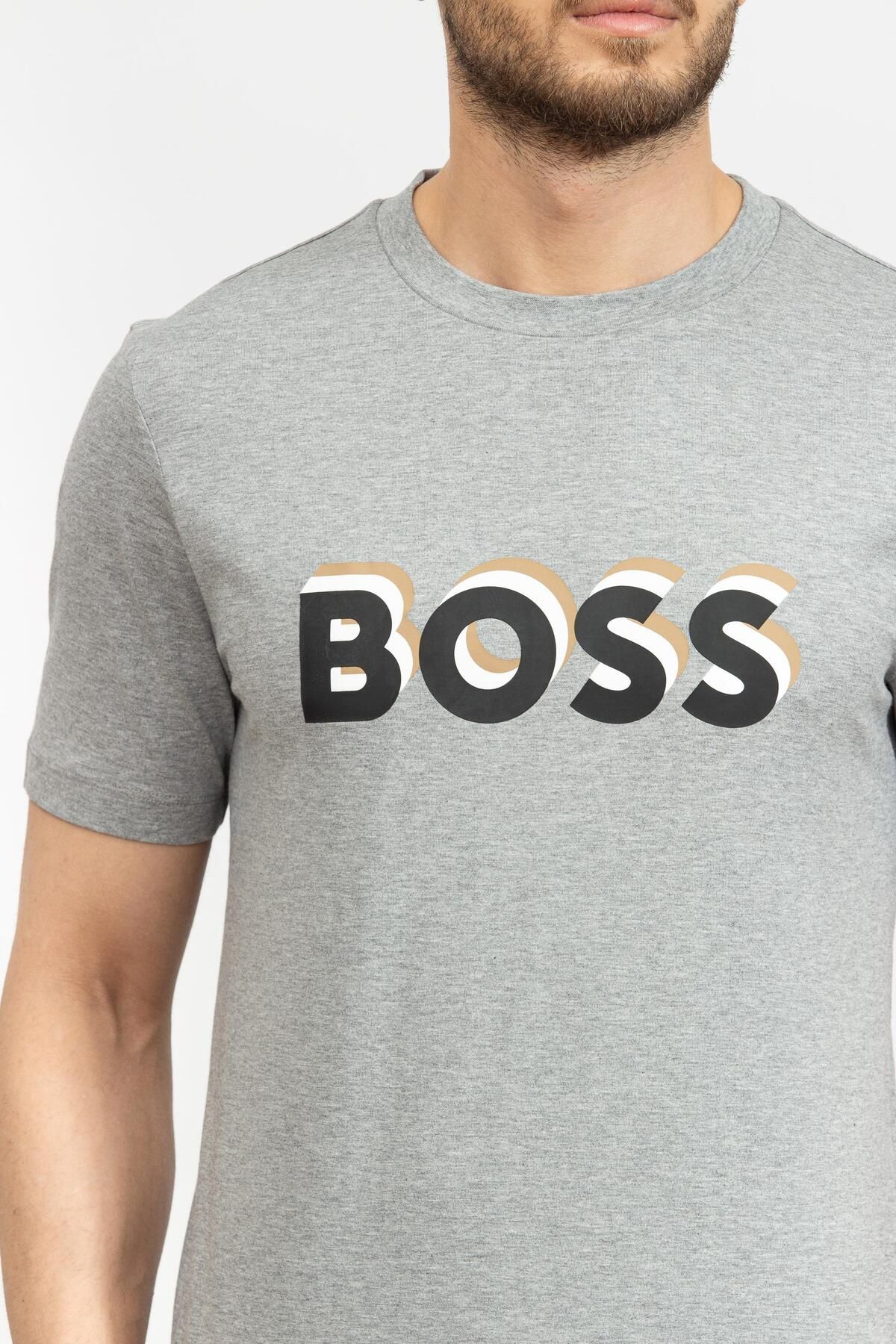تی شرت مردانه یقه دوچرخه BOSS