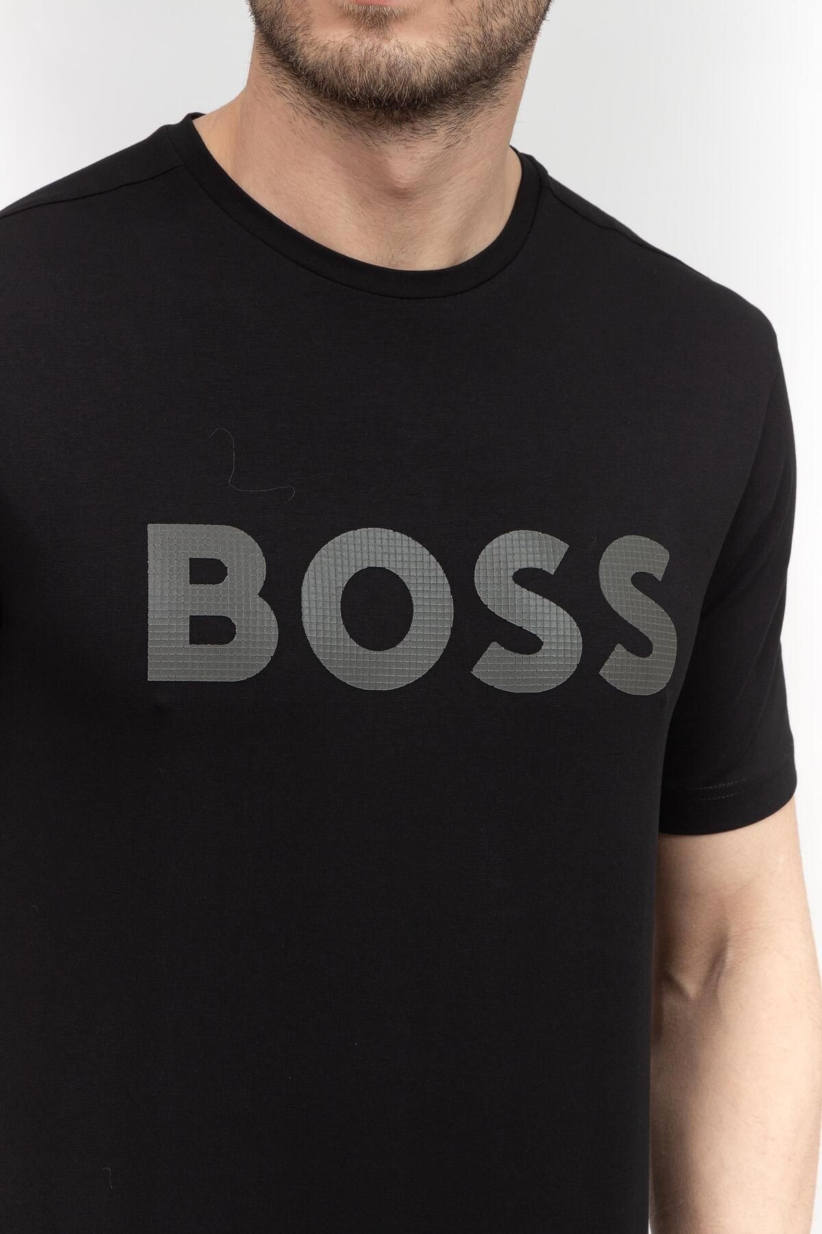 تی شرت مردانه یقه دوچرخه BOSS