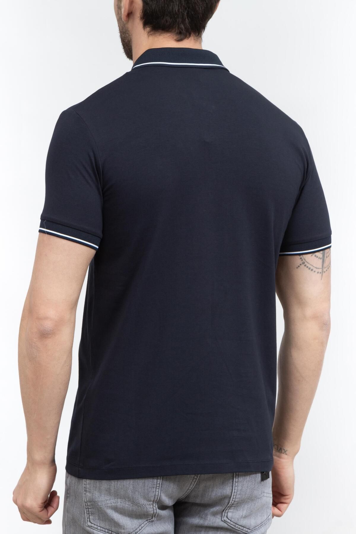 تی شرت آبی مردانه چوگان یاکا t shirt دریایی Armani Exchange