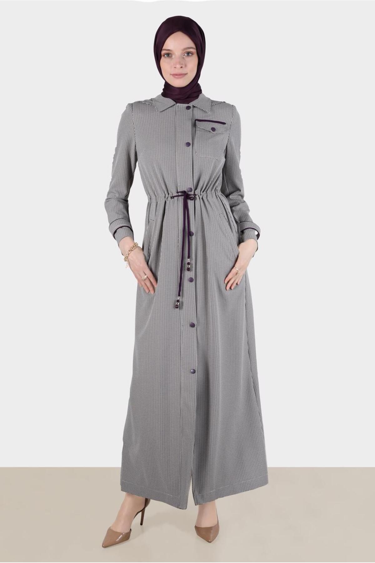 روپوش 10590 گینگهام دور کمر جمع شده Alvina