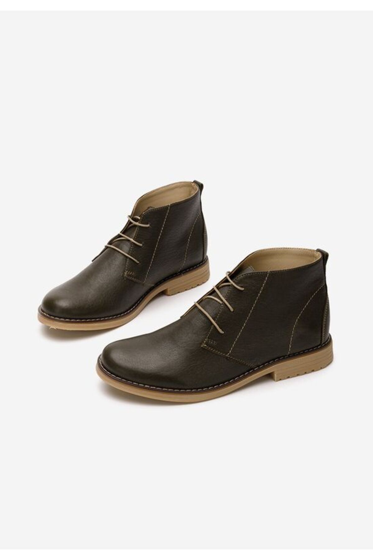 B T Shoes-Ghete dama piele Kalisa V2 kaki 4