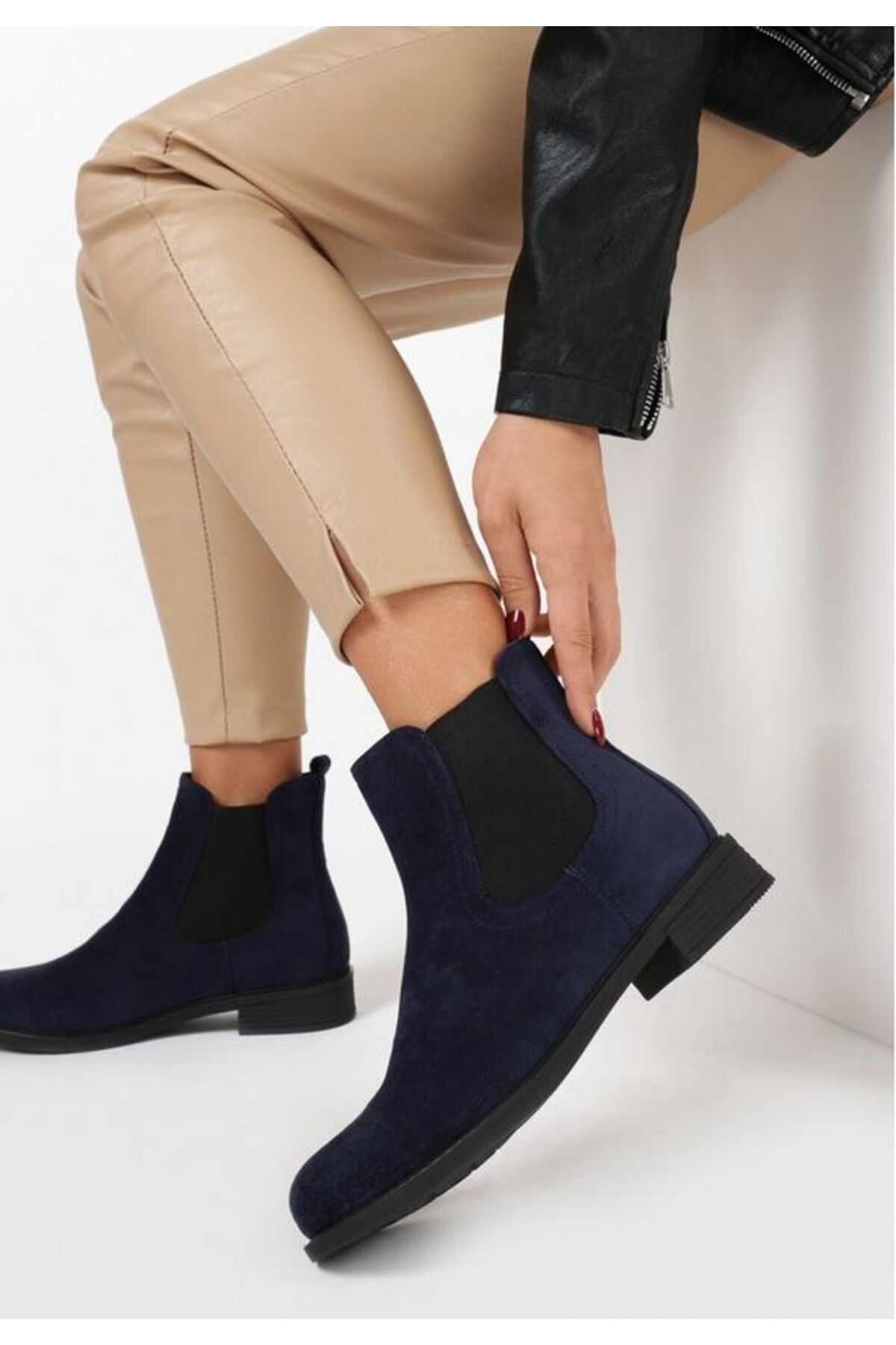 B T Shoes-Women's Chelsea boots Zelmira navy 7