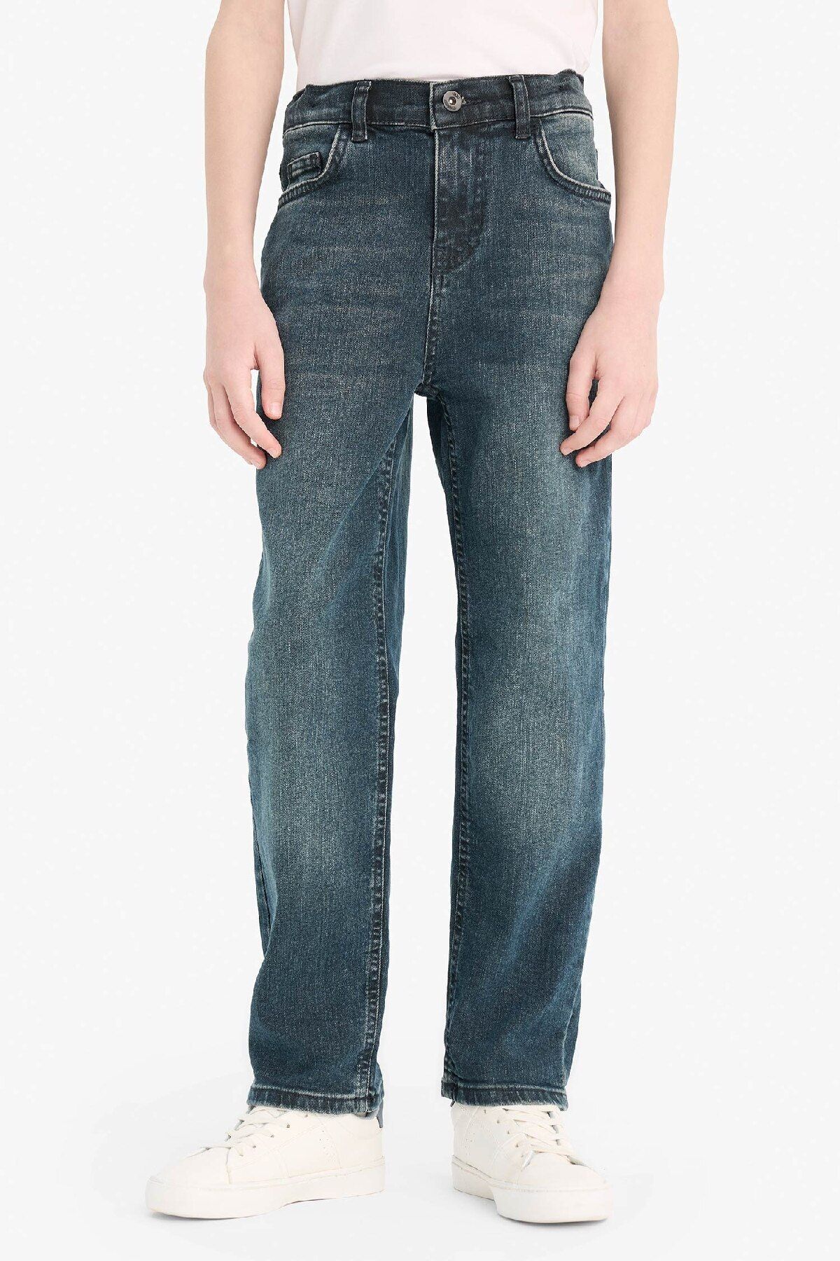 Erkek Çocuk Straight Fit Düz Paça Jean Pantolon D7087A825SP