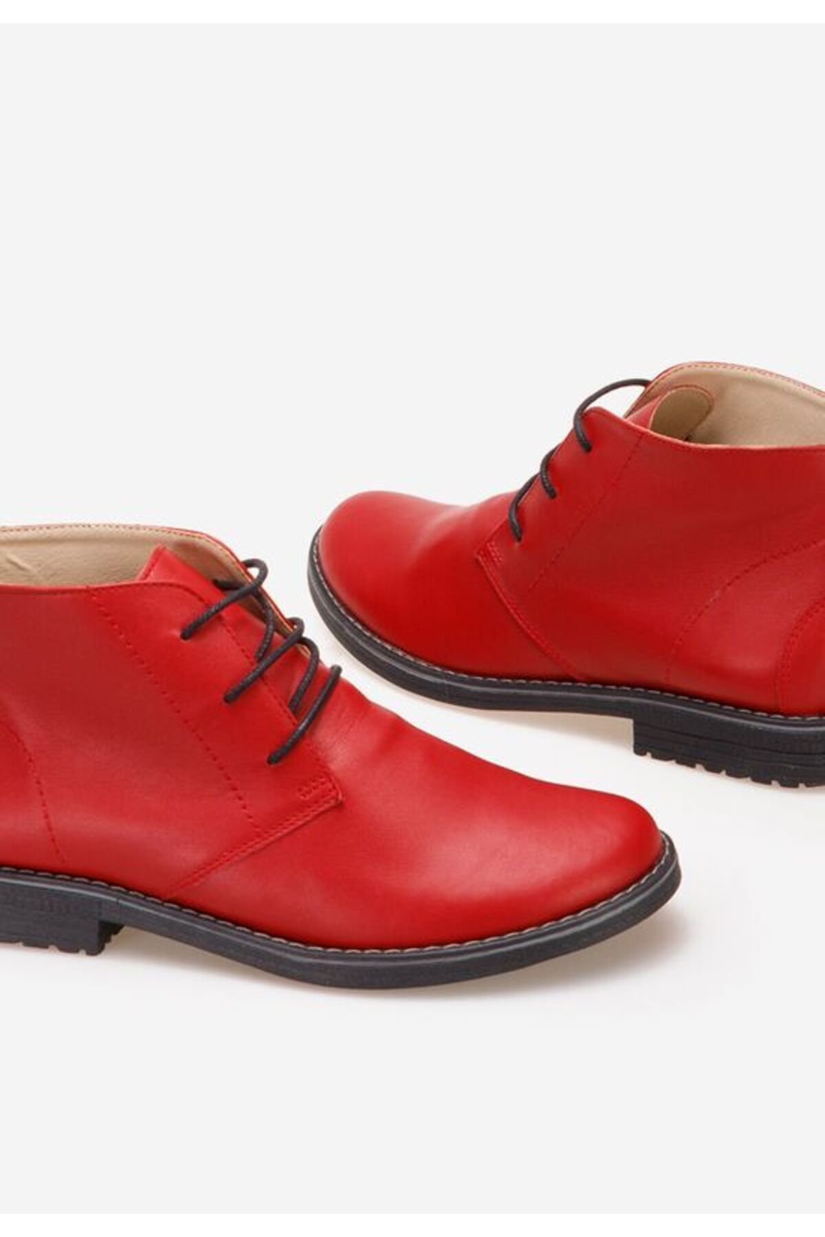 B T Shoes-Women's red leather Kalisa boots 5
